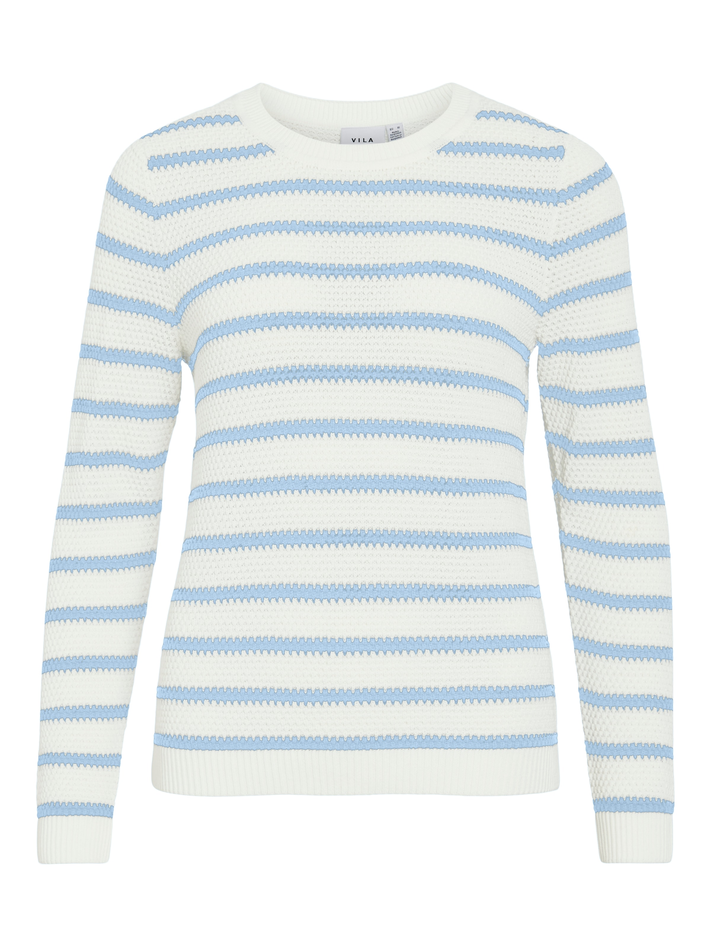 Vila Pull à col rond »VIDALO O-NECK L/S STRIPE KNIT TOP- NOOS«