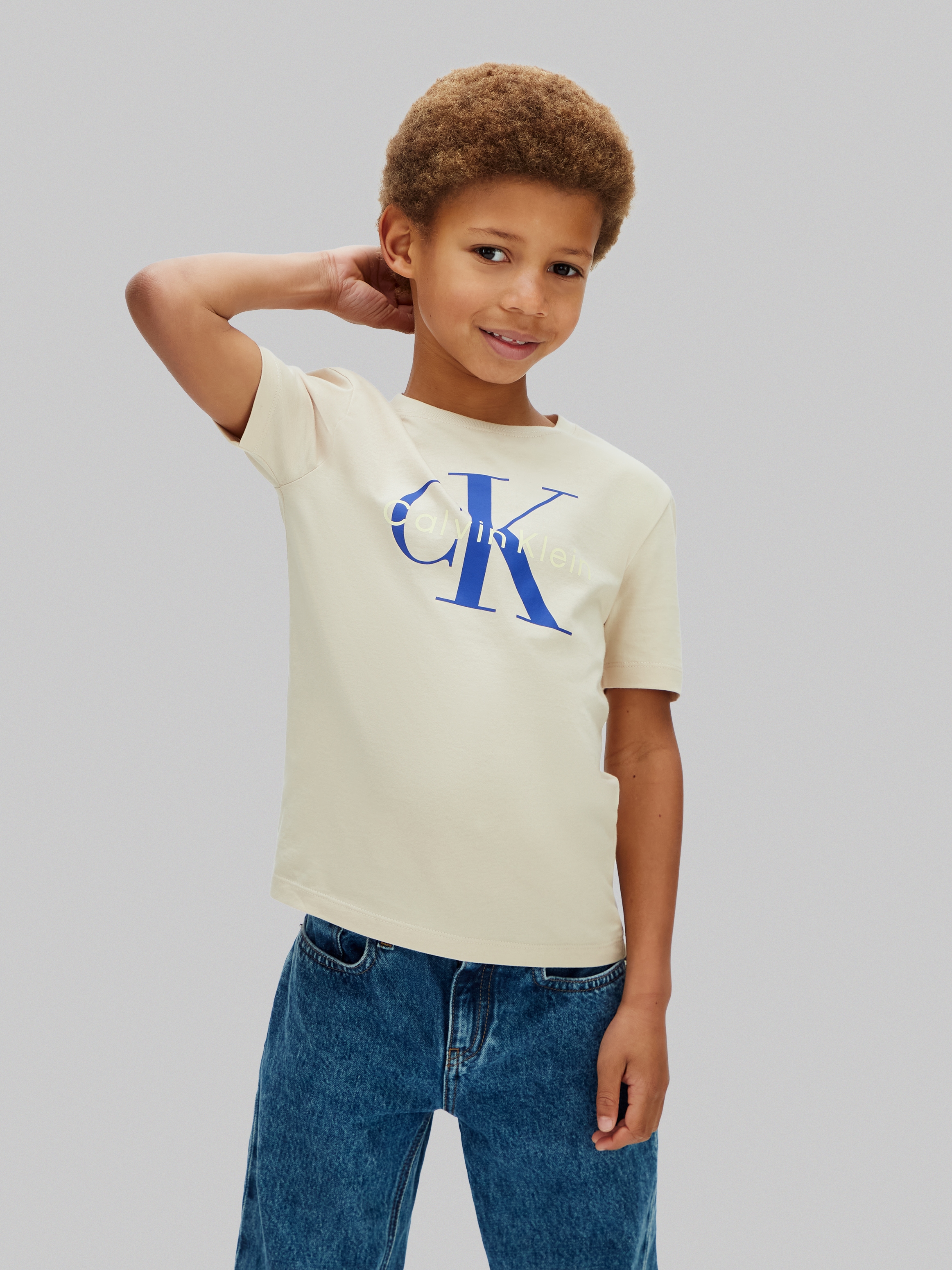 Calvin Klein Jeans T-Shirt »MONO LOGO T-SHIRT« Regular fit für Kinder, mit Logoschriftzug