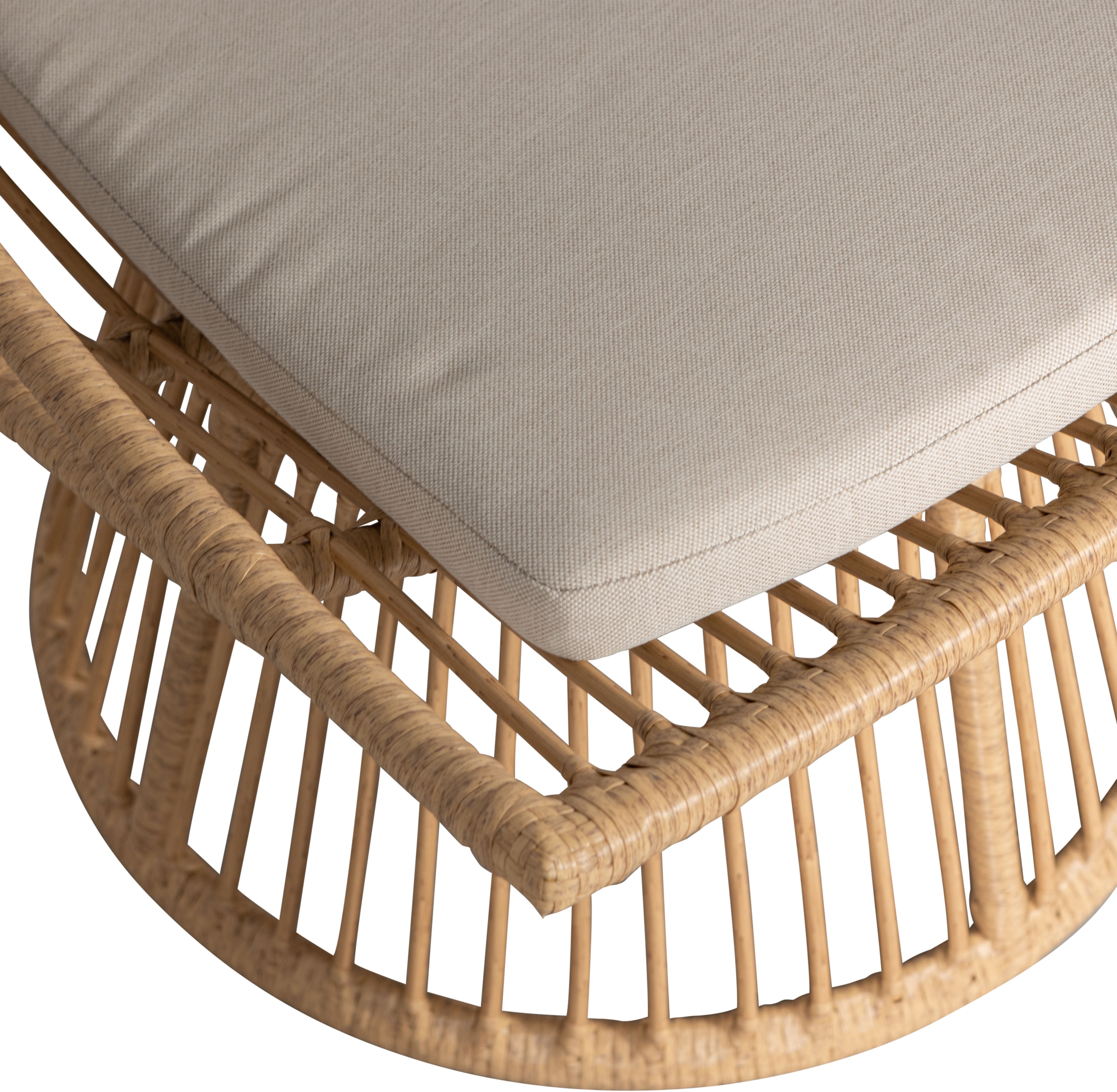 WOOOD Rattanstuhl »Alatna Wicker auf Aluminiumgestell pulverbeschichtet H80 x B64 x T53cm« () Geflochtenes Kunstfaser, Sitzpolster inklusive, Tragkraft 120 kg