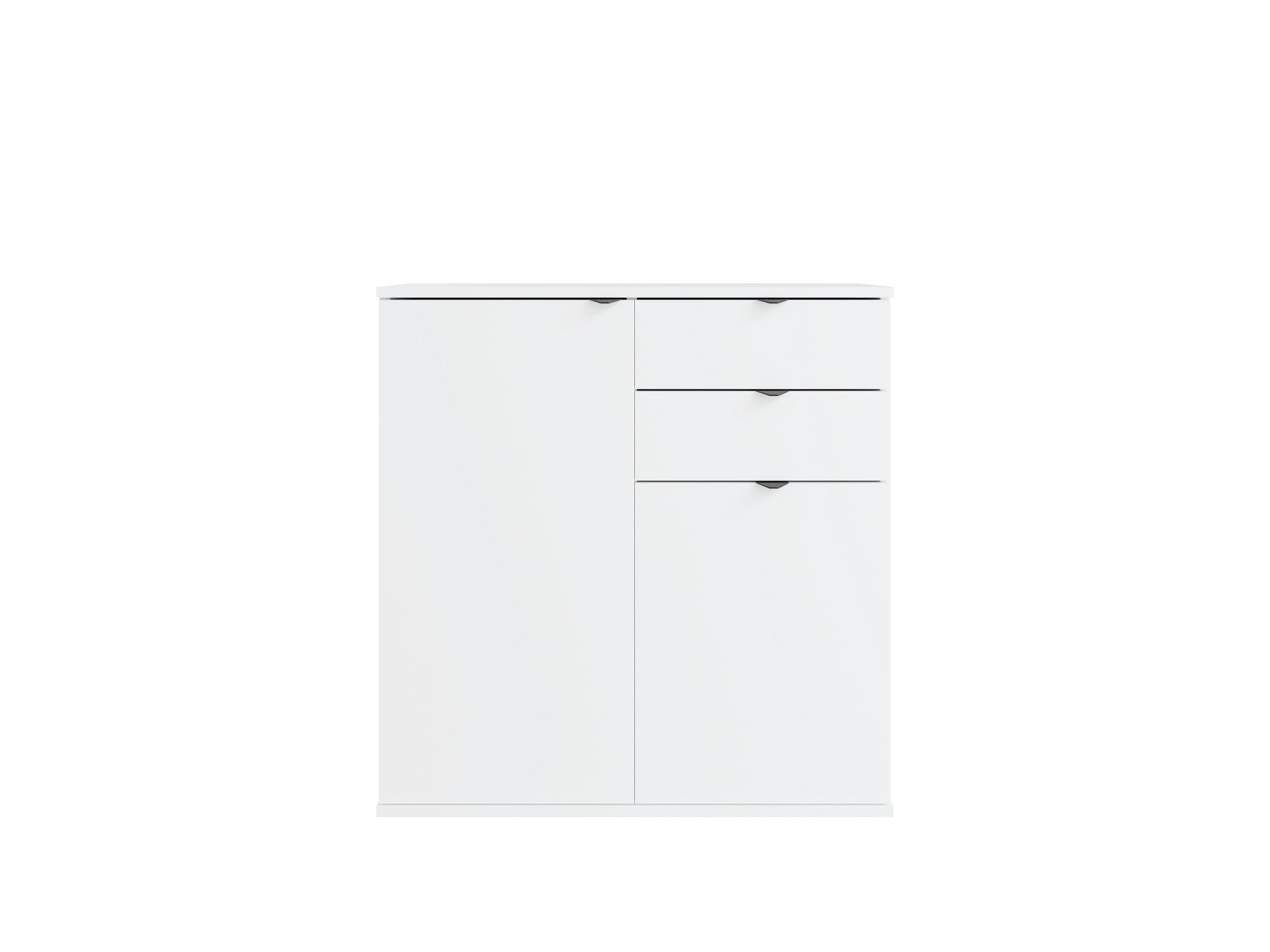 Home affaire Commode »THALIANA Sideboard mit 2 Türen und 2 Schubladen, Breite 80 cm« Schrank in 3 Farben erhältlich, schwarze Metallgriffe, viel Stauraum