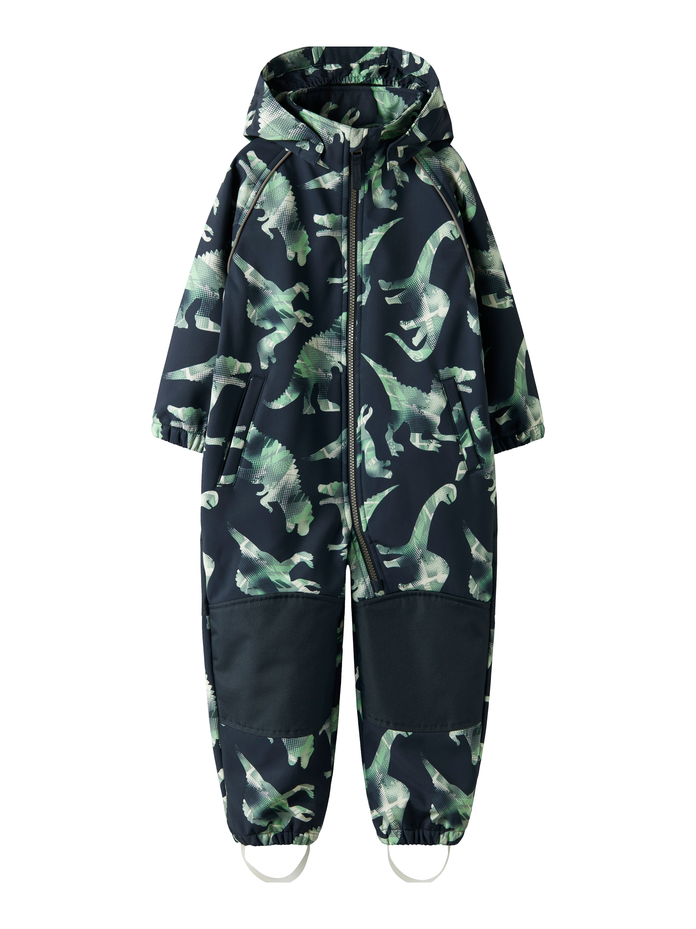 Name It Overall »NMMALFA08 SOFTSHELL SUIT AOP 1FO NOOS« mit dekorativen und reflektierenden Details