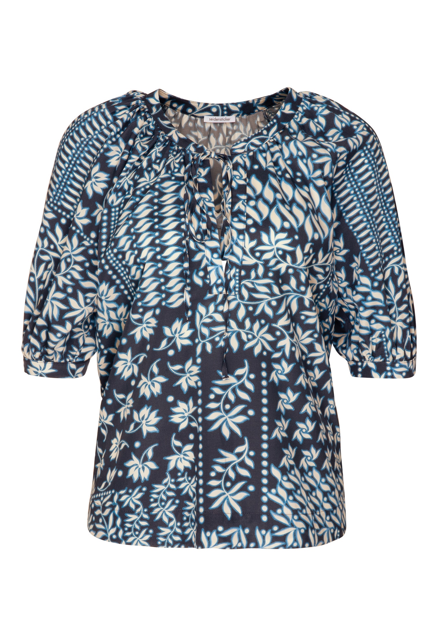 seidensticker Klassische Bluse »Schwarze Rose« Tunika Druck