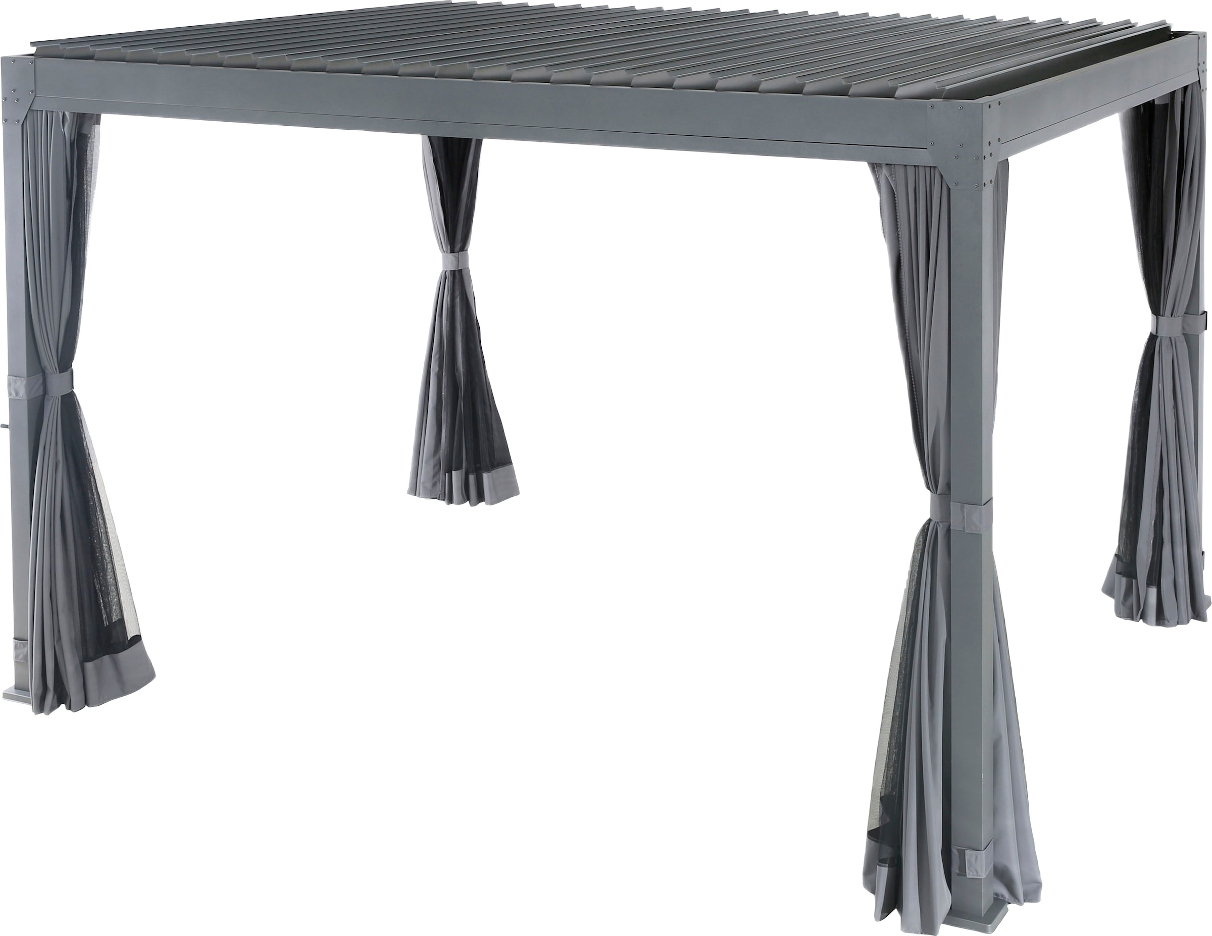 KONIFERA Pavillon »Palma«, Pergola, mit Lamellendach, Sockelmass: 300x300 cm oder 400x300 cm