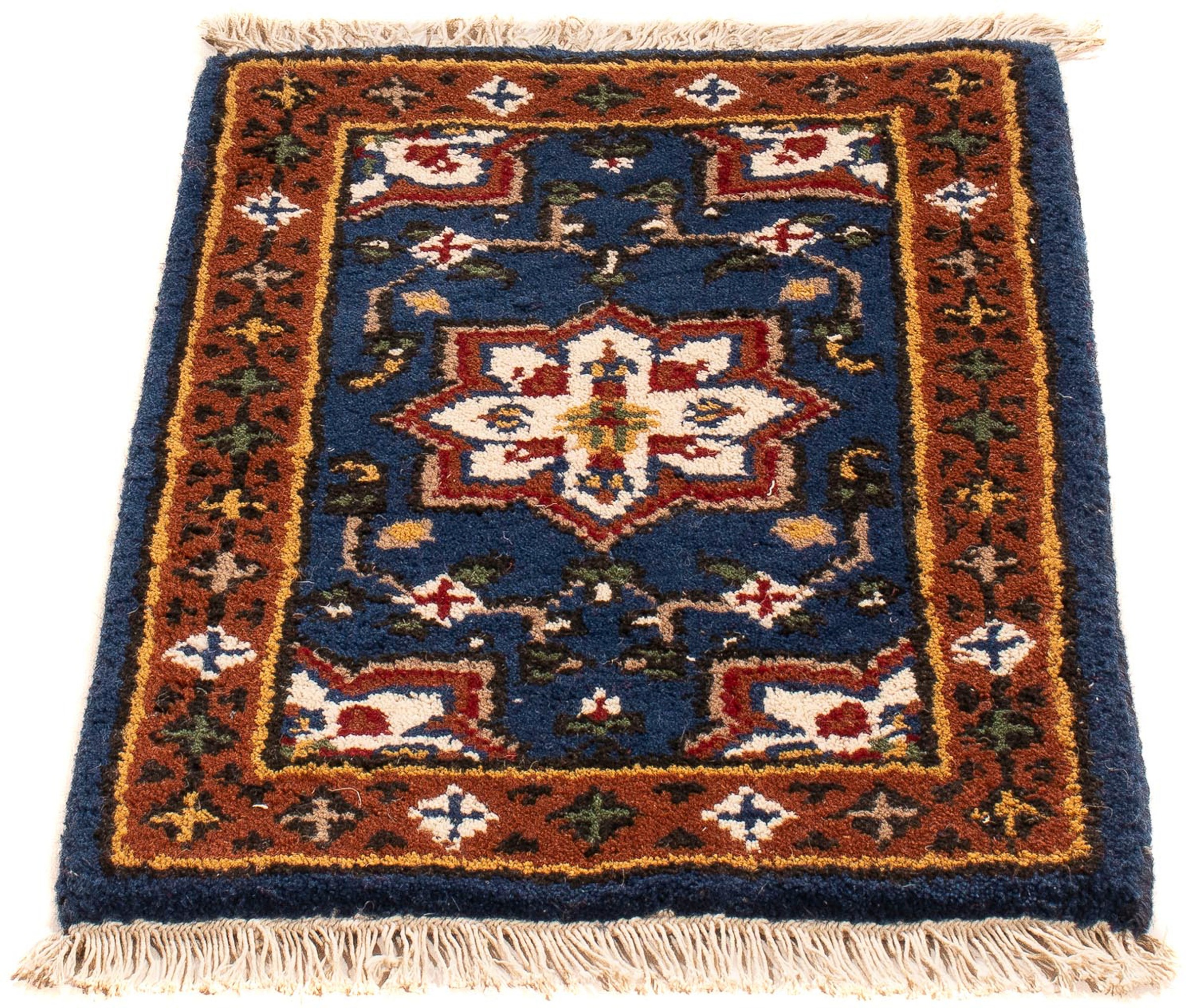 Image of morgenland Orientteppich »Orient - 60 x 40 cm - dunkelblau«, rechteckig, 9 mm Höhe, Wohnzimmer, Handgeknüpft, Einzelstück mit Zertifikat bei Ackermann Versand Schweiz