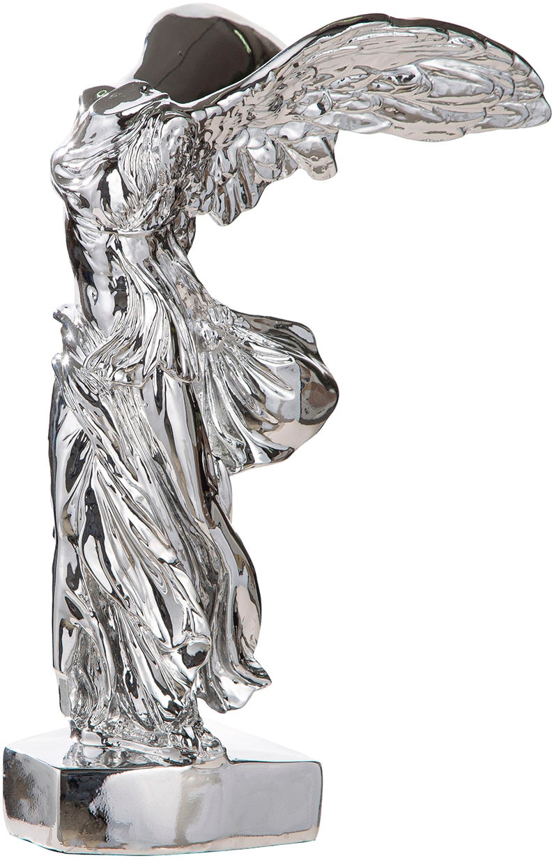 Image of GILDE Dekofigur "Skulptur Engel David silberfarben H. 33 cm"