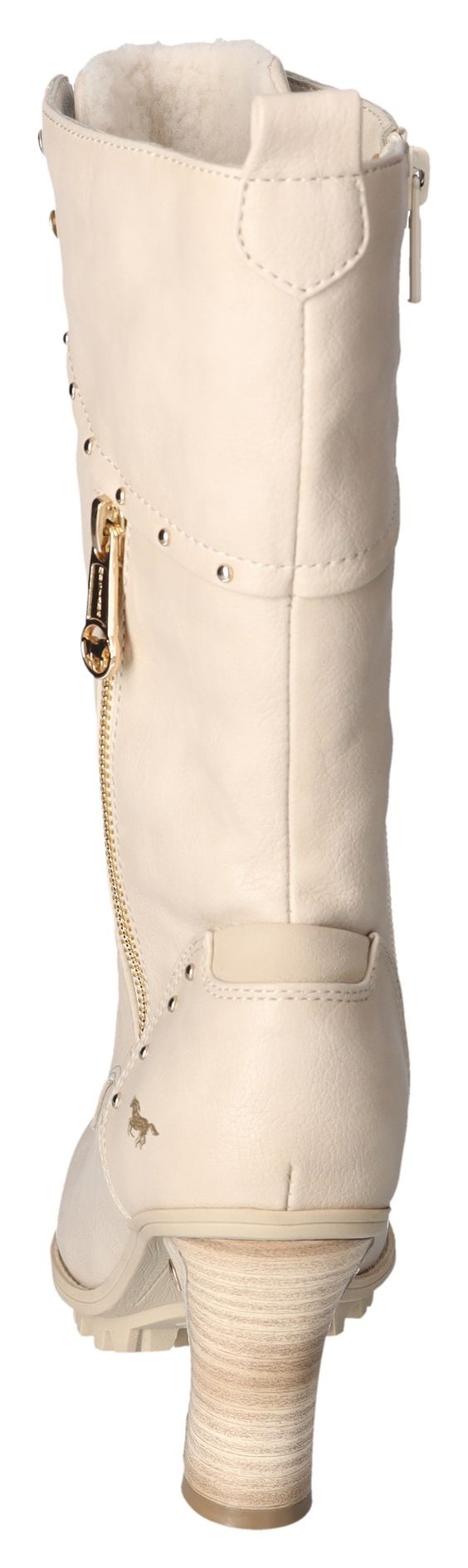 Mustang Shoes Winterstiefel, Absatzstiefel, Profilsohle, mit zusätzlichem Innenreissverschluss