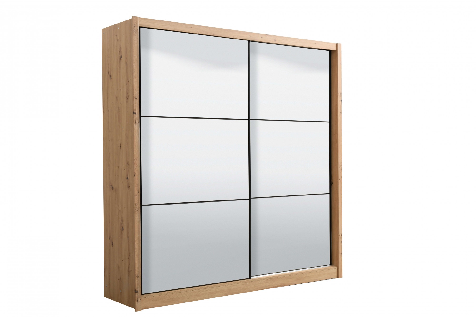 Image of INOSIGN Schwebetürenschrank "Navara Kleiderschrank mit Spiegel Wäscheschrank" mit kompletter Spiegelfront, FSC-zertifiziert, 213,5x215,5x61cm
