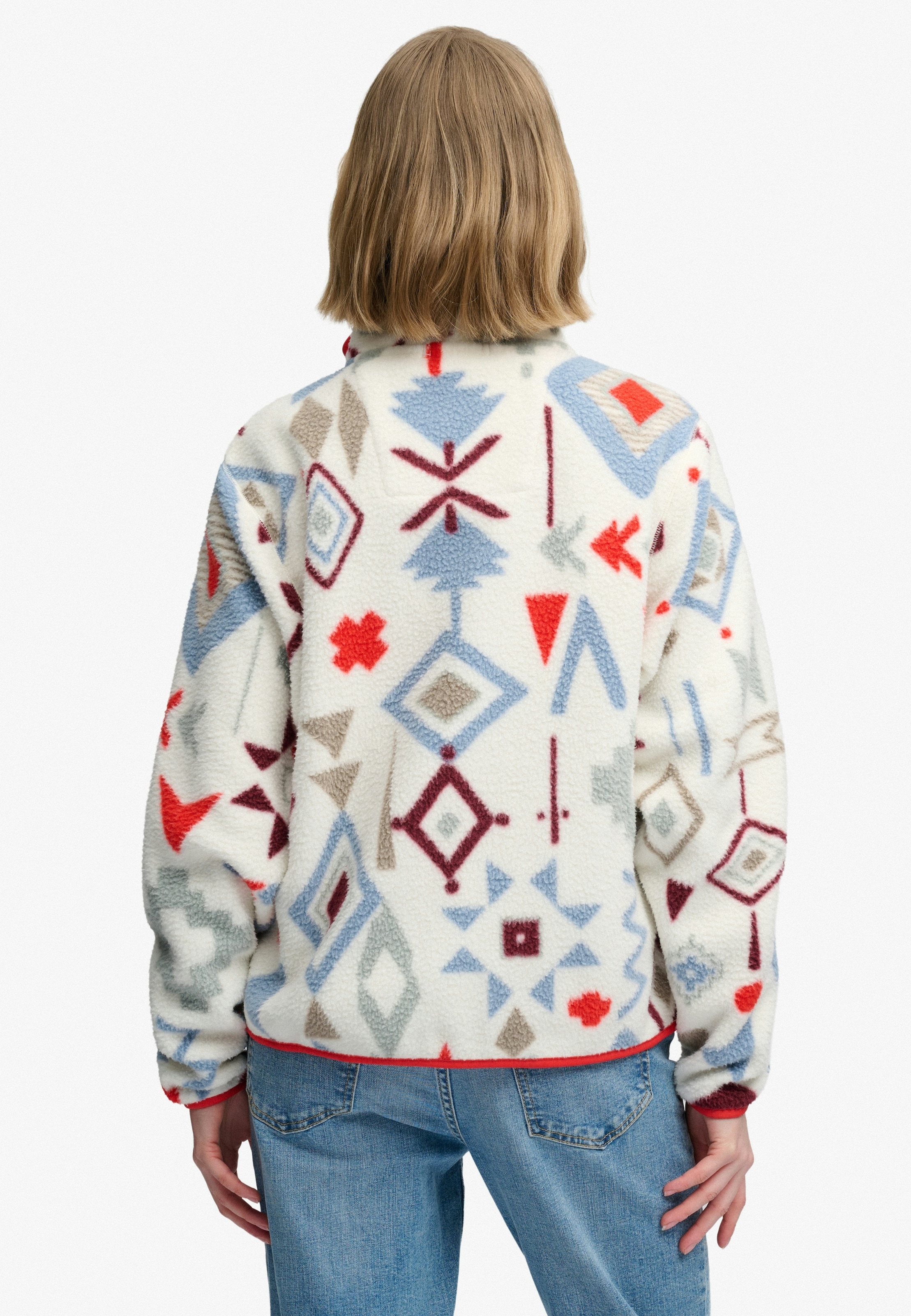 Superdry Veste polaire »OUTDOOR PRINTED ZIP FLEECE« coupe slim, col montant