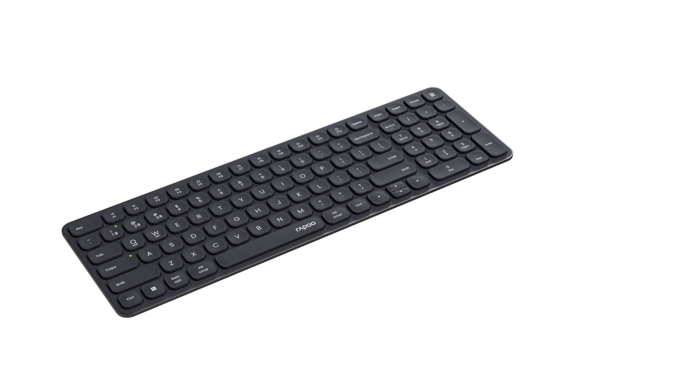 Rapoo Ultra-Slim-Bluetooth-Tastatur »E9310M, Kabellose, ultraflache Multi-Mode-Tastatur, QWERTZ«, (Fn-Tasten-Multimedia-Tasten-Ziffernblock)