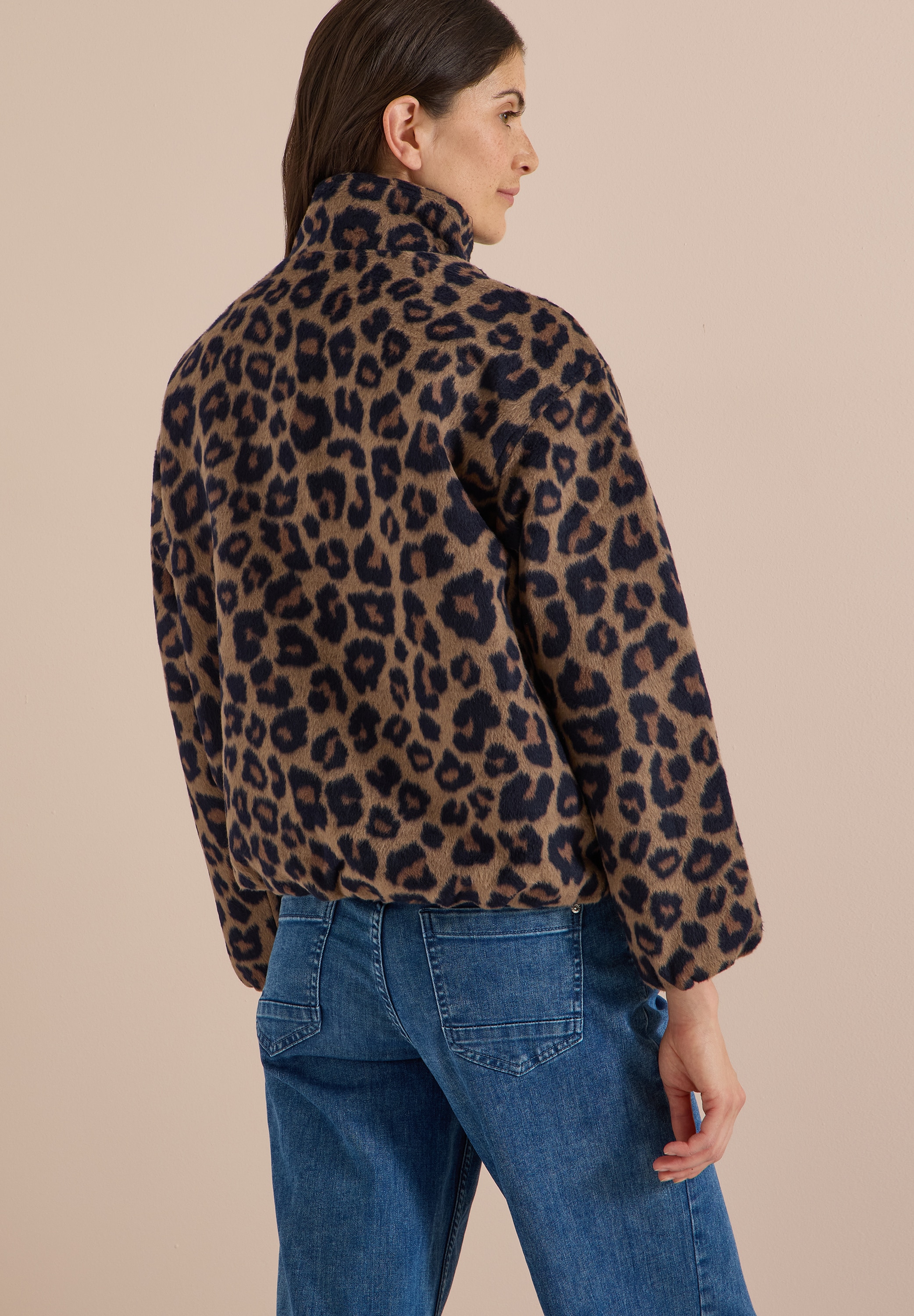 Cecil Blouson peluche en mélange de polyester avec contenu en laine,