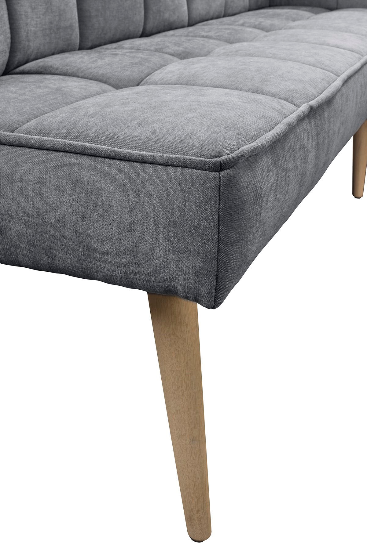 exxpo - sofa fashion Eckbank »Latte« moderne Sitz- und Rückensteppung, bequem und elegant, hoher Holzfuss