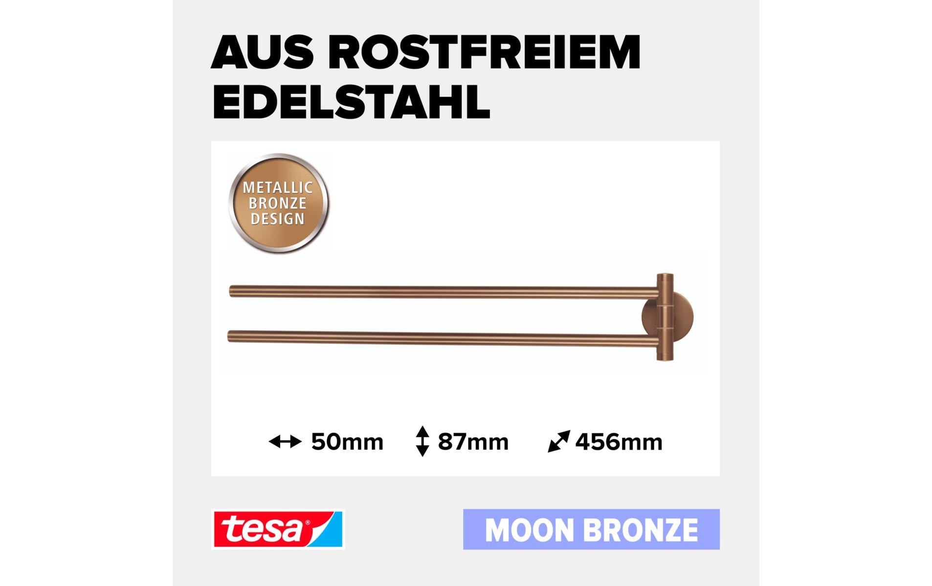 tesa Porte-serviettes »MOON Bronze Zweiarmiger«
