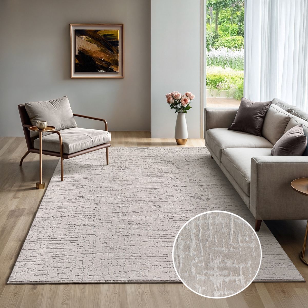 Image of the carpet Designteppich "Rio" rechteckig 15 mm Höhe Hoch-Tief-Effekt