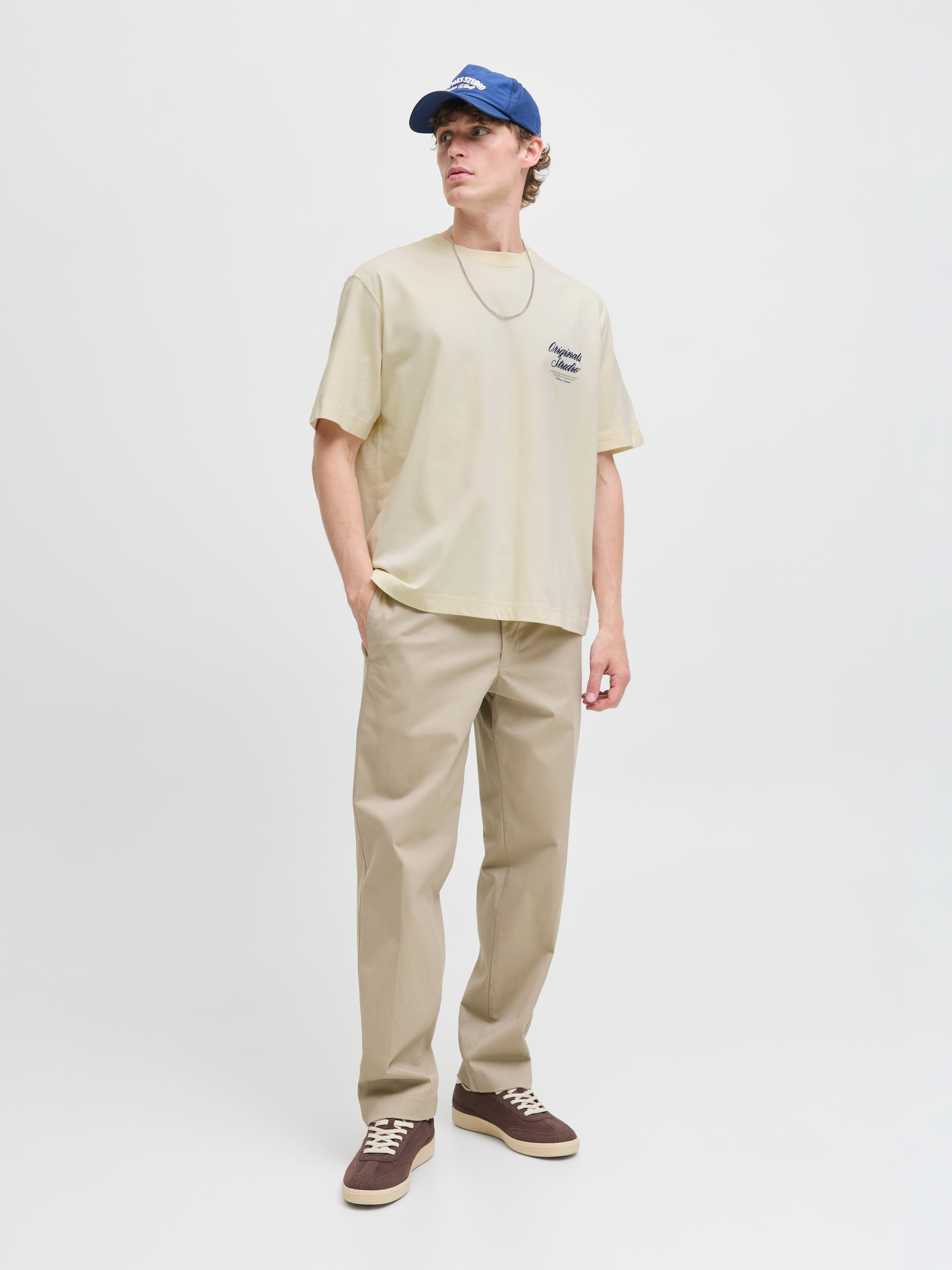 Jack & Jones Kurzarmshirt »JORNORREBRO TYPO TEE SS CREW NECK NOOS«