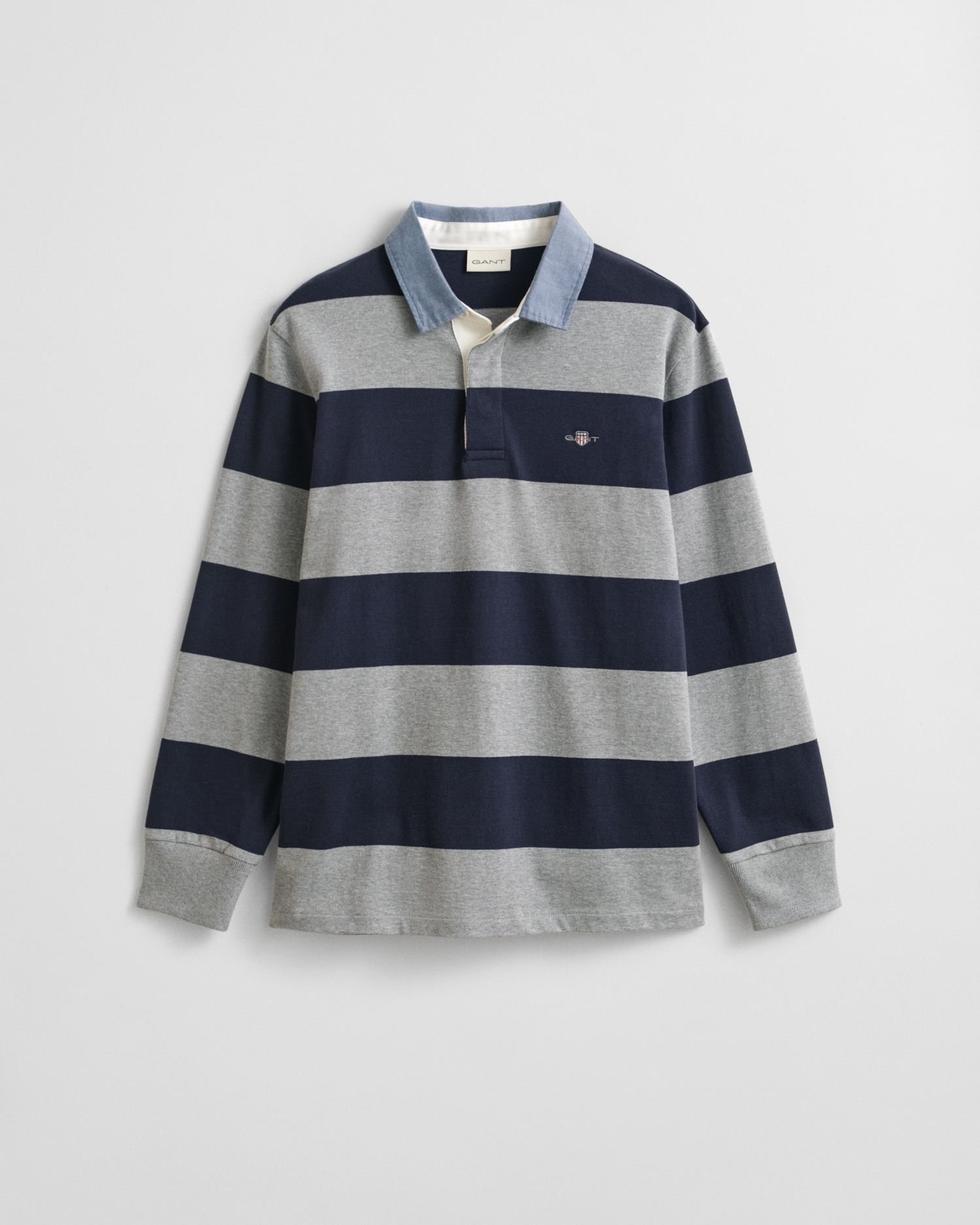 Gant Polo à manches longues »REG CHAMBRAY STRIPE HEAVY RUGGER«