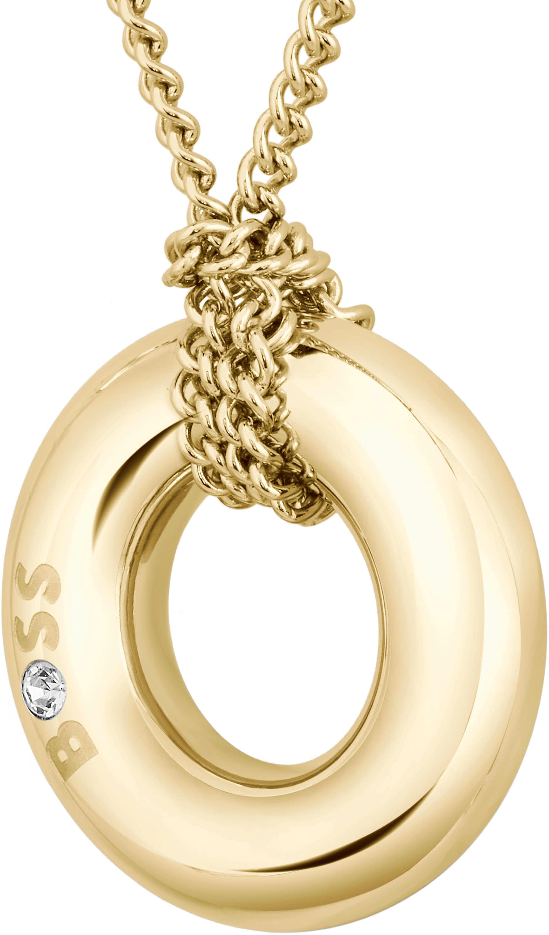 Image of BOSS Kette mit Anhänger "LIVE" mit Preciosa Crystal