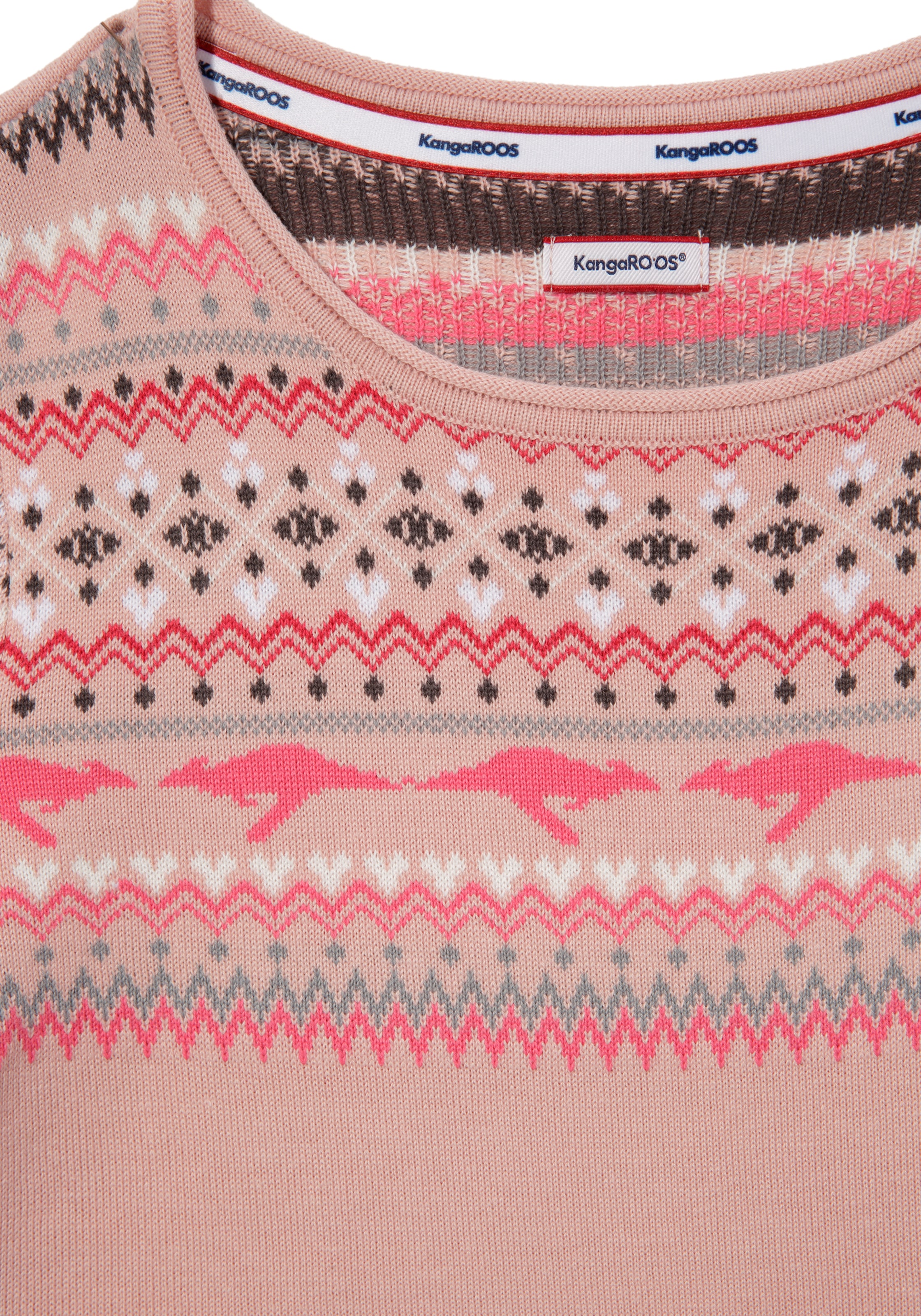 KangaROOS Norwegerpullover, im winterlichen Design