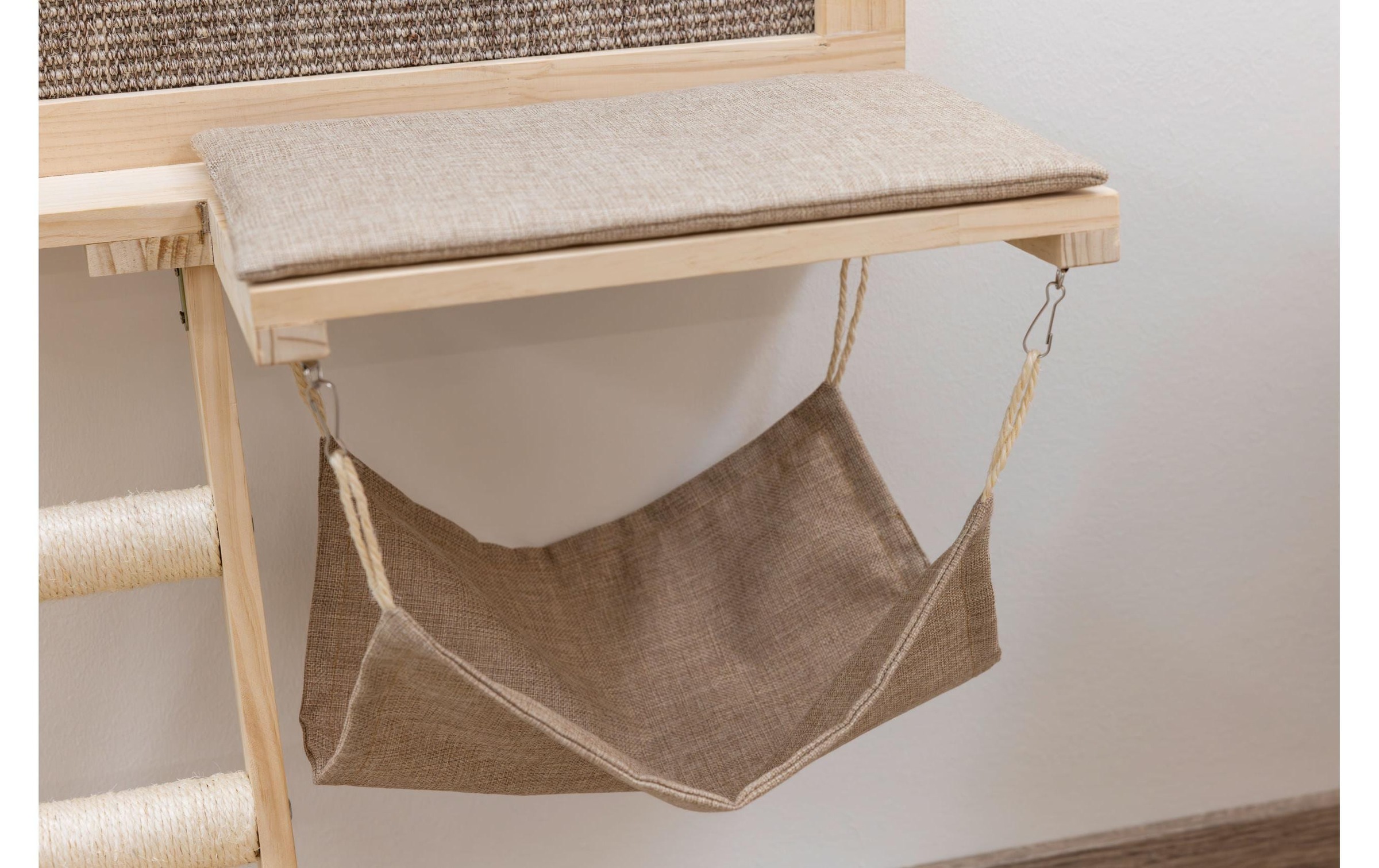 Kerbl Chaise longue pour chats »Timber 58 x 32 x 89 cm« Katzenliegebrett zur Wandmontage