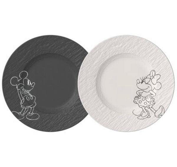 Villeroy & Boch Kindergeschirr-Set »Manufacture Rock – Mickey Mouse 2-teilig« Stilvolle Dessertteller im Disney-Design