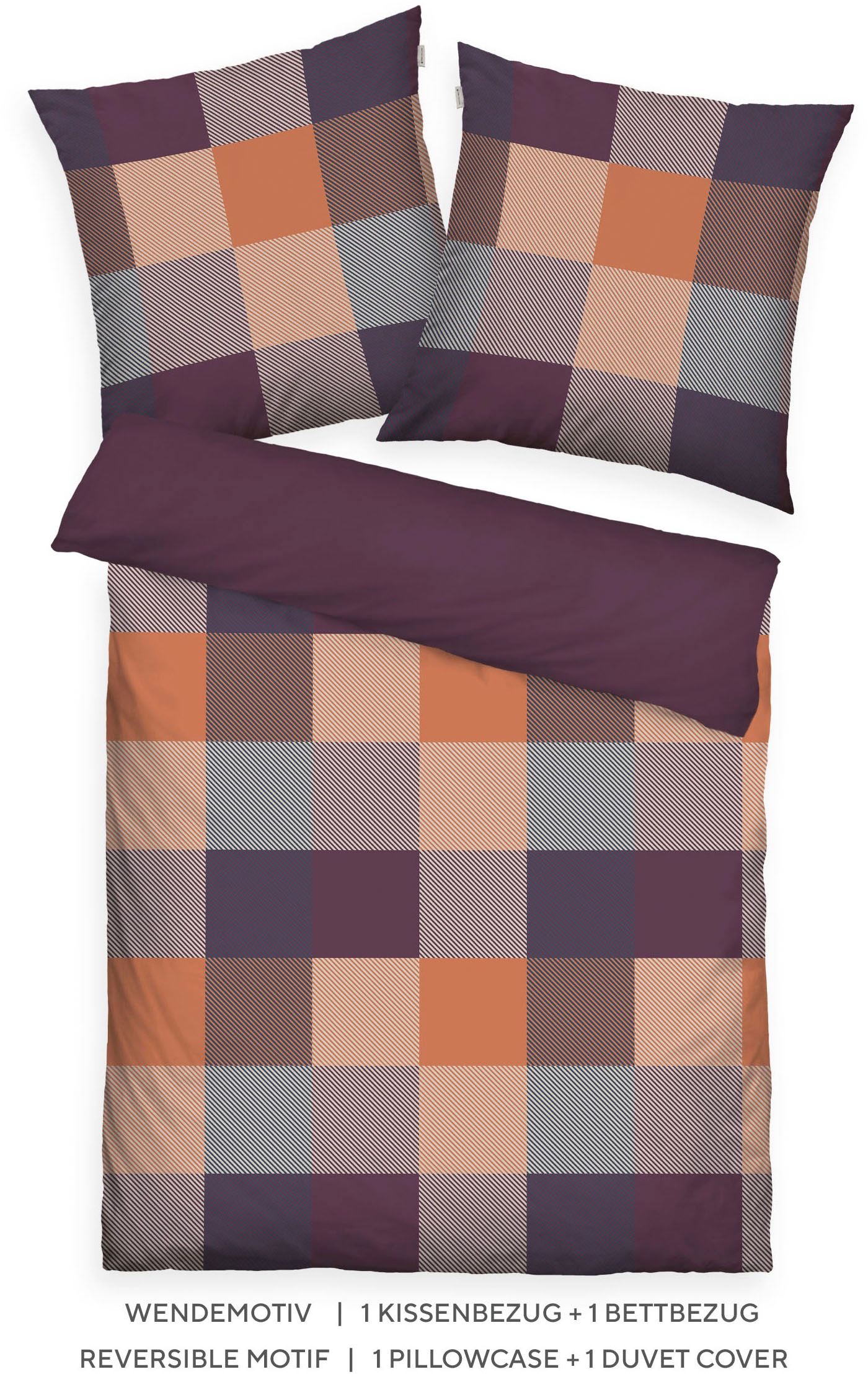 TOM TAILOR HOME Linge de lit réversible »BOLD MOSAIC in Gr. 135x200cm, 155x220cm oder 200x220cm« 2 cuis new bedroom, étiquette tissée