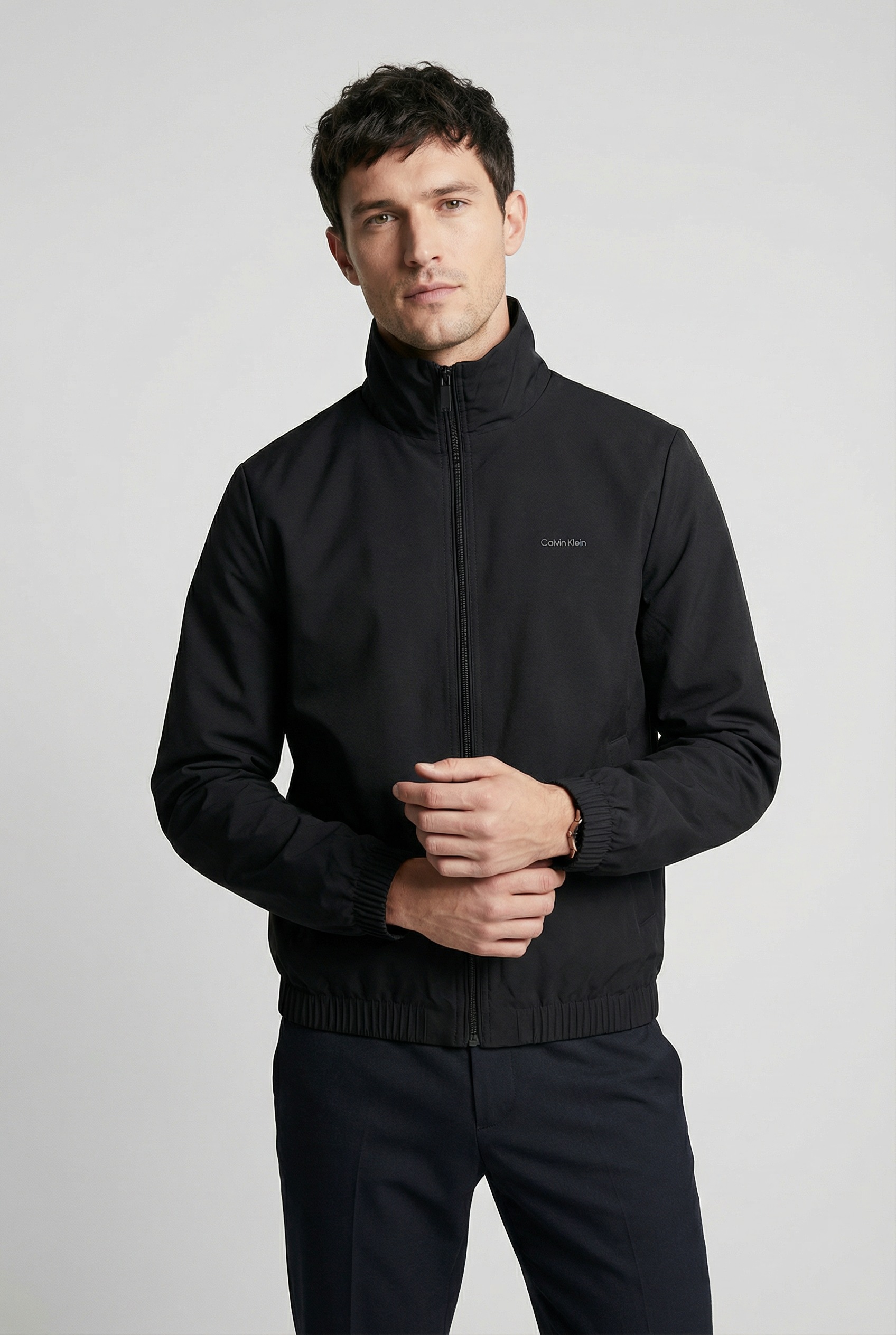 Image of Calvin Klein Windbreaker "LS NYLON STAND COLLAR WINDBREAKE" ohne Kapuze Regular fit mit Stehkragen