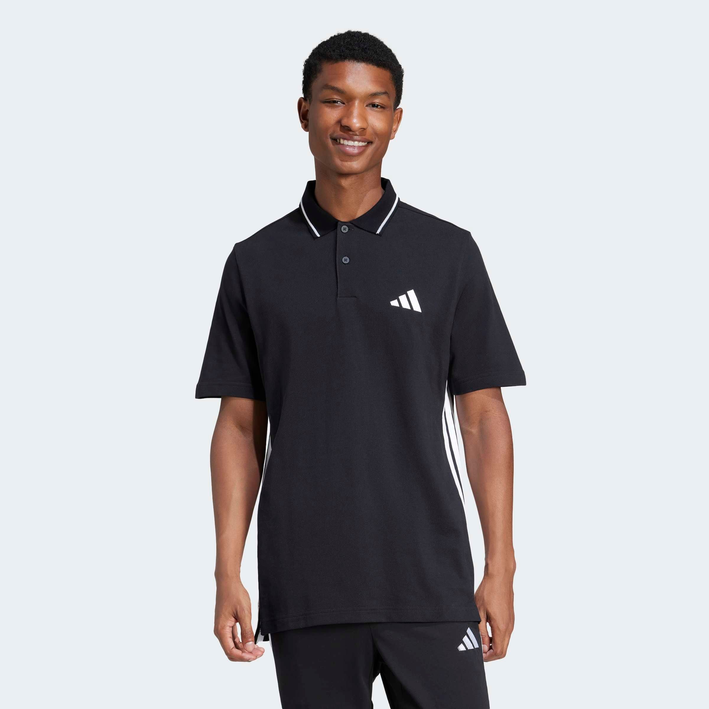 Image of adidas Sportswear Poloshirt "ESSENTIALS 3-STREIFEN PIQUÉ"