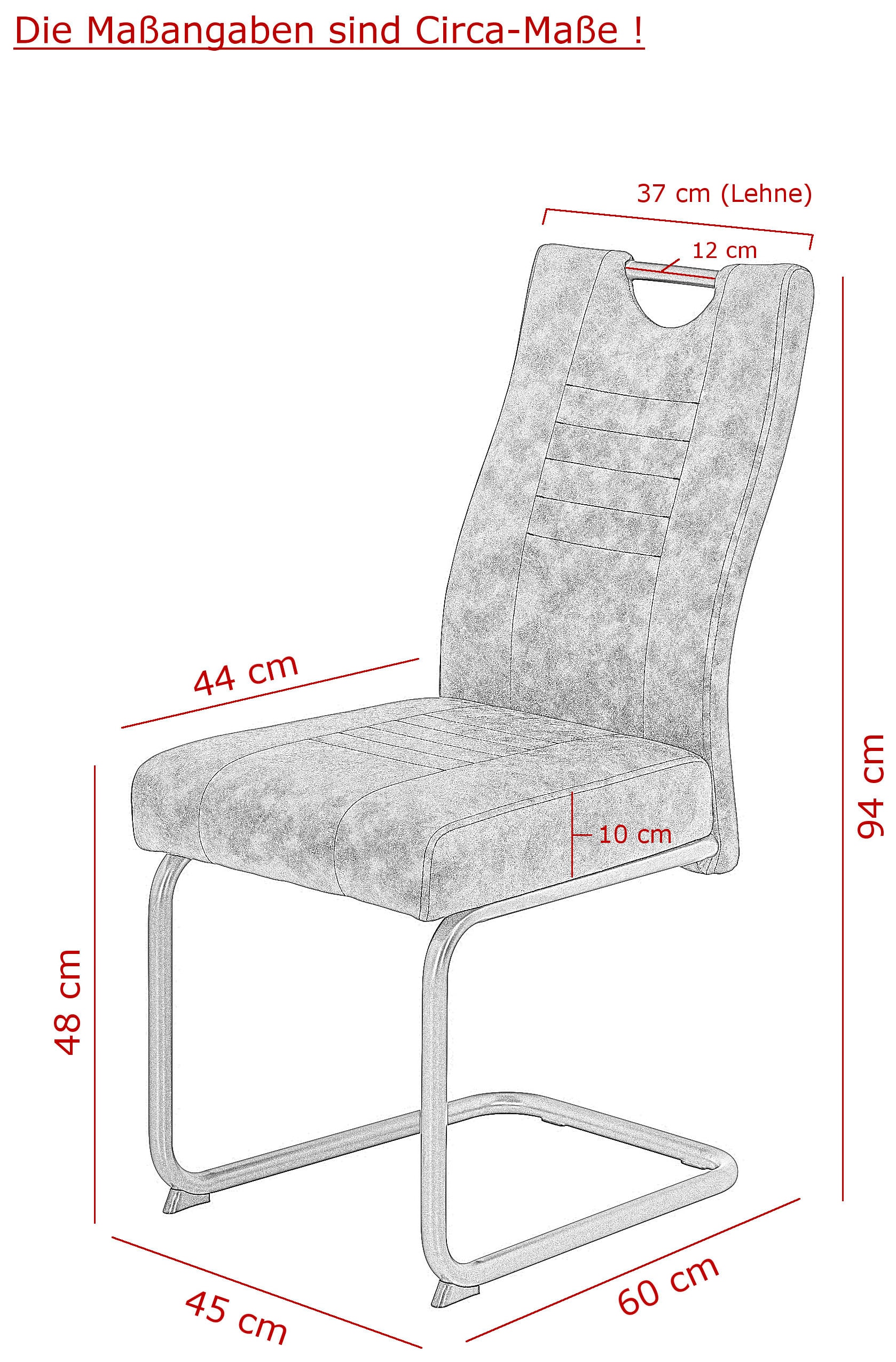 GOODproduct »"Altona", Esstisch ausziehbar plus 6 Stühle, TOPSELLER!« Esstisch ausziehbar 140 - 180 cm, 6 Freischwinger, 7 pièces tlg. Säulentisch 140-180x90 cm, Stuhl mit Federkorb, 140 kg belastbar