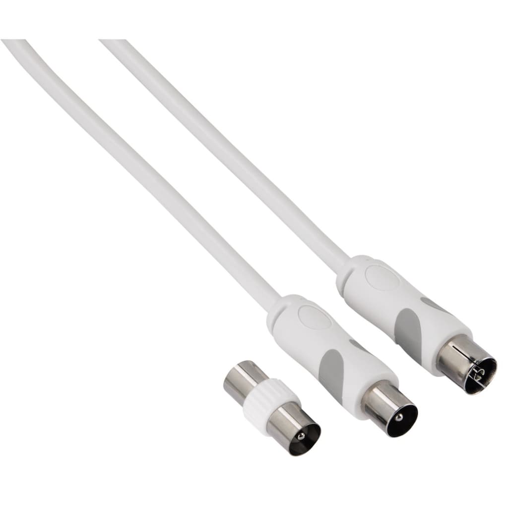 Thomson SAT-Kabel »Antennen-Kabel, Koax-Stecker - Koax-Kupplung inkl. Adapter, 10m, 80dB«, 1000 cm