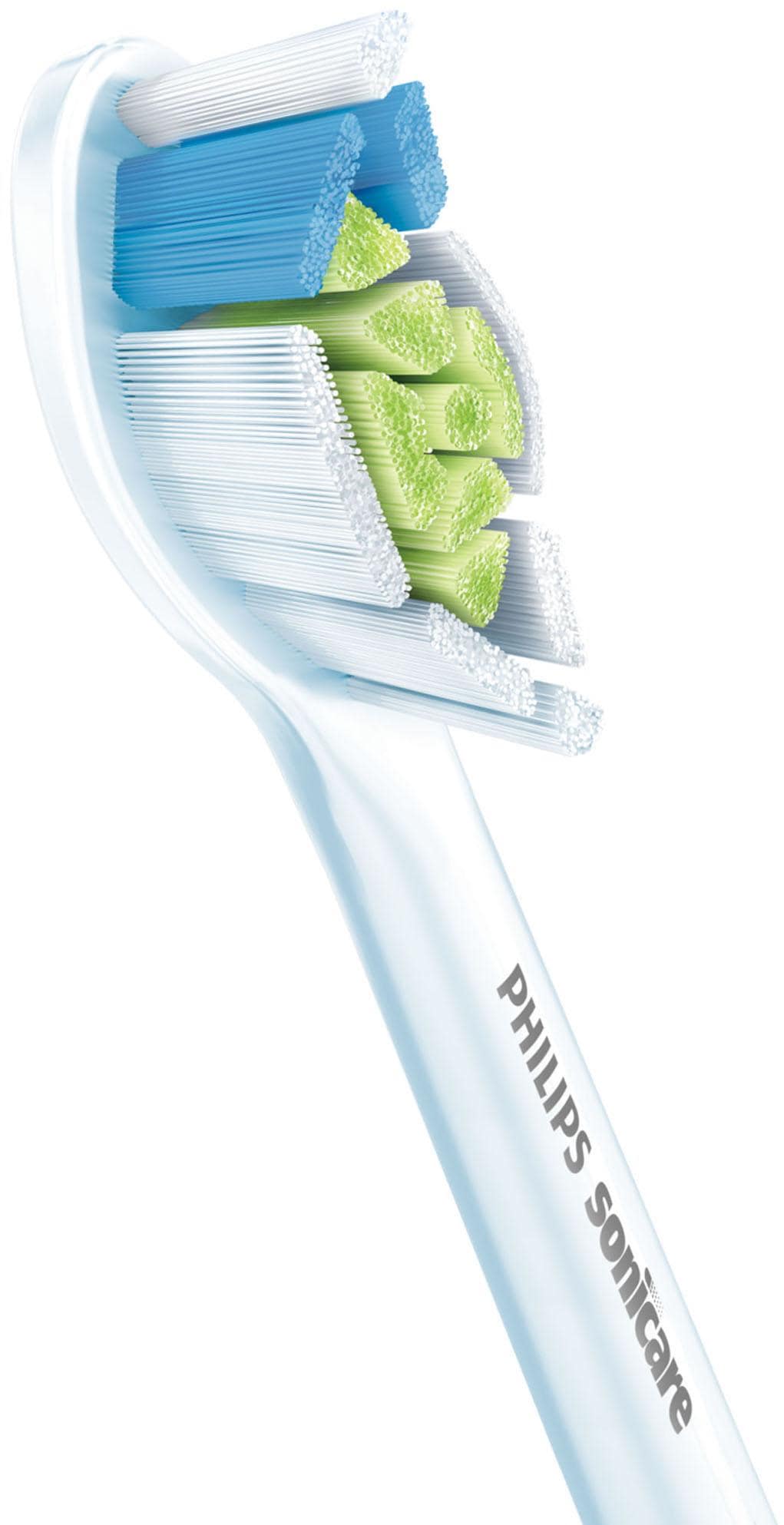 Philips Sonicare Aufsteckbürsten »Standard W2 Optimal White, Farbe weiss«, mit der Bürstenkopferkennung, Standardgrösse