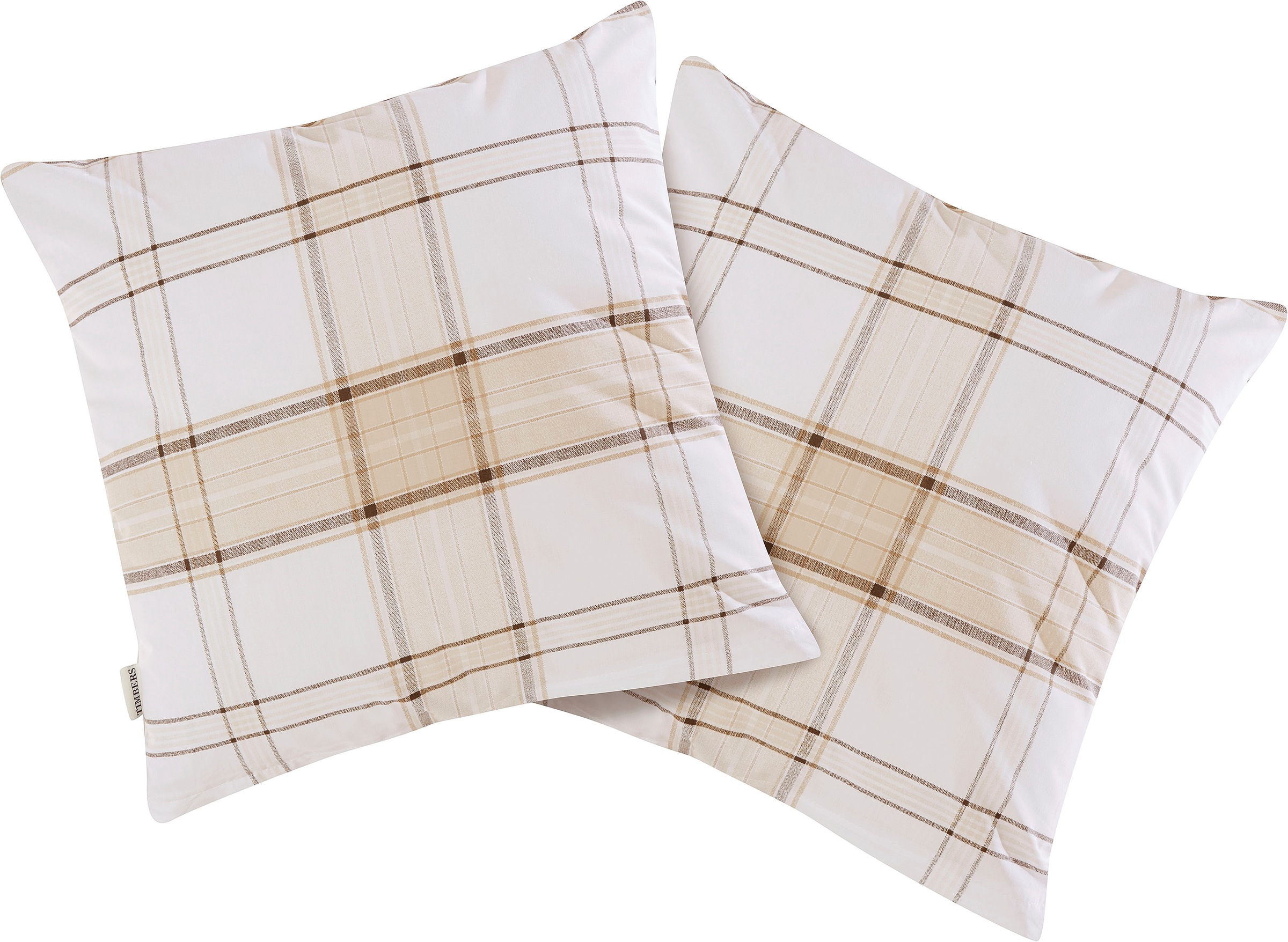 Image of Timbers Kissenbezüge »Jackson«, (2 St.), Premium Perkal Qualität, Karo Design bei Ackermann Versand Schweiz