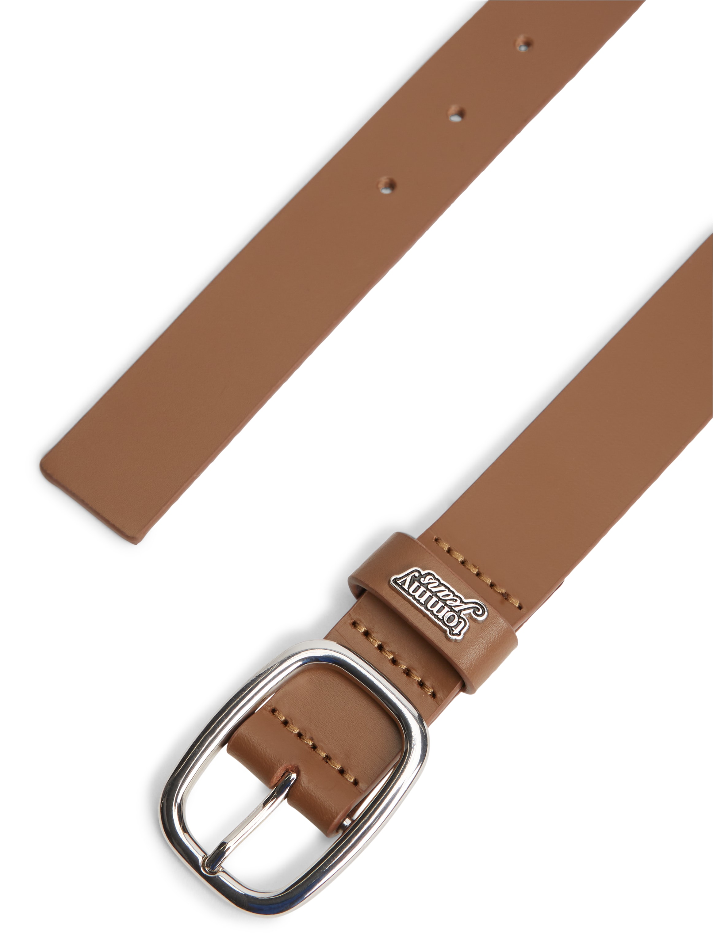 Tommy Jeans Ledergürtel »TJW OVAL 3.0 BUCKLE« Grössenverstellbar mit Logodetail