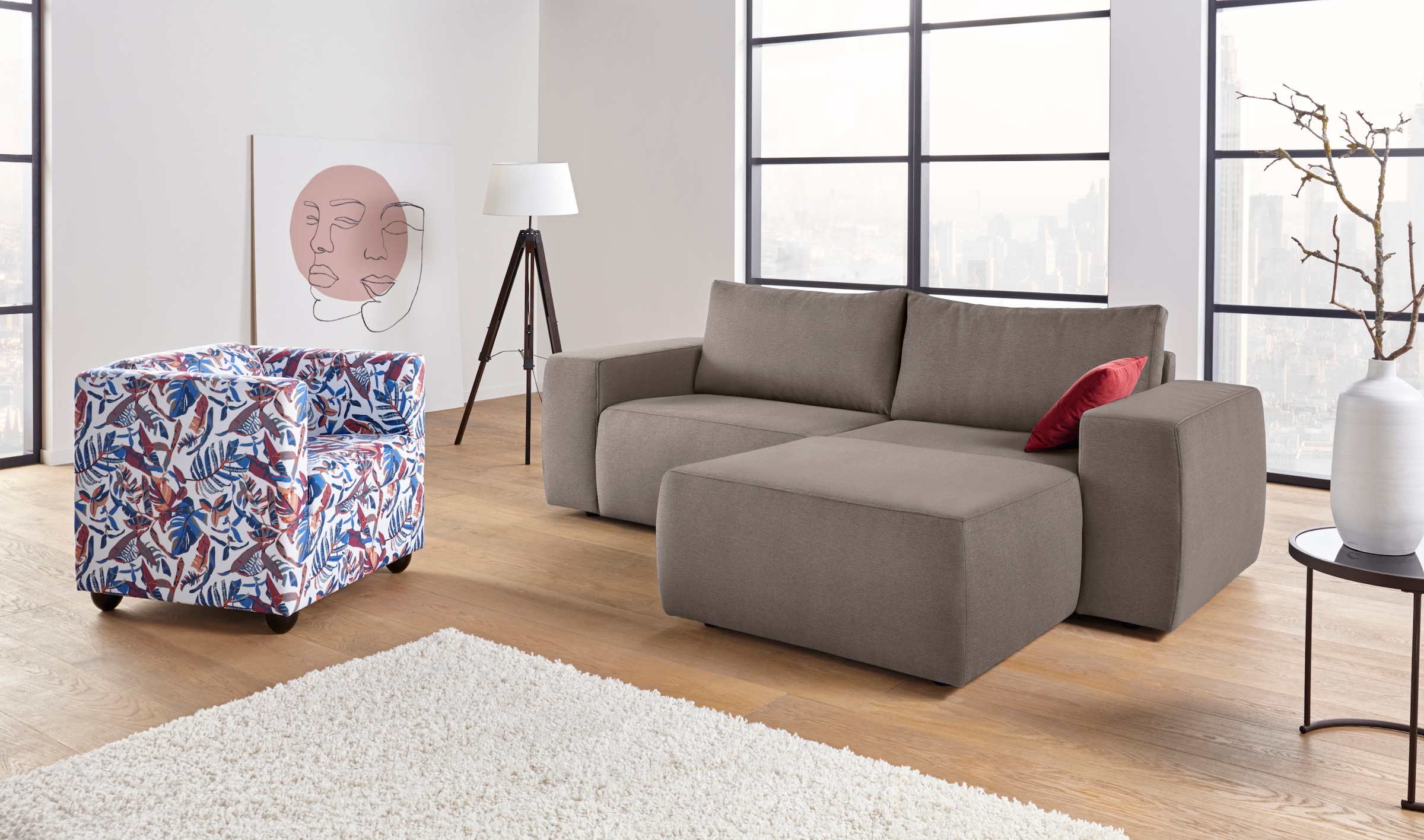 LOOKS by Wolfgang Joop Ecksofa »LooksII L-Form«, geradlinig und komfortabel