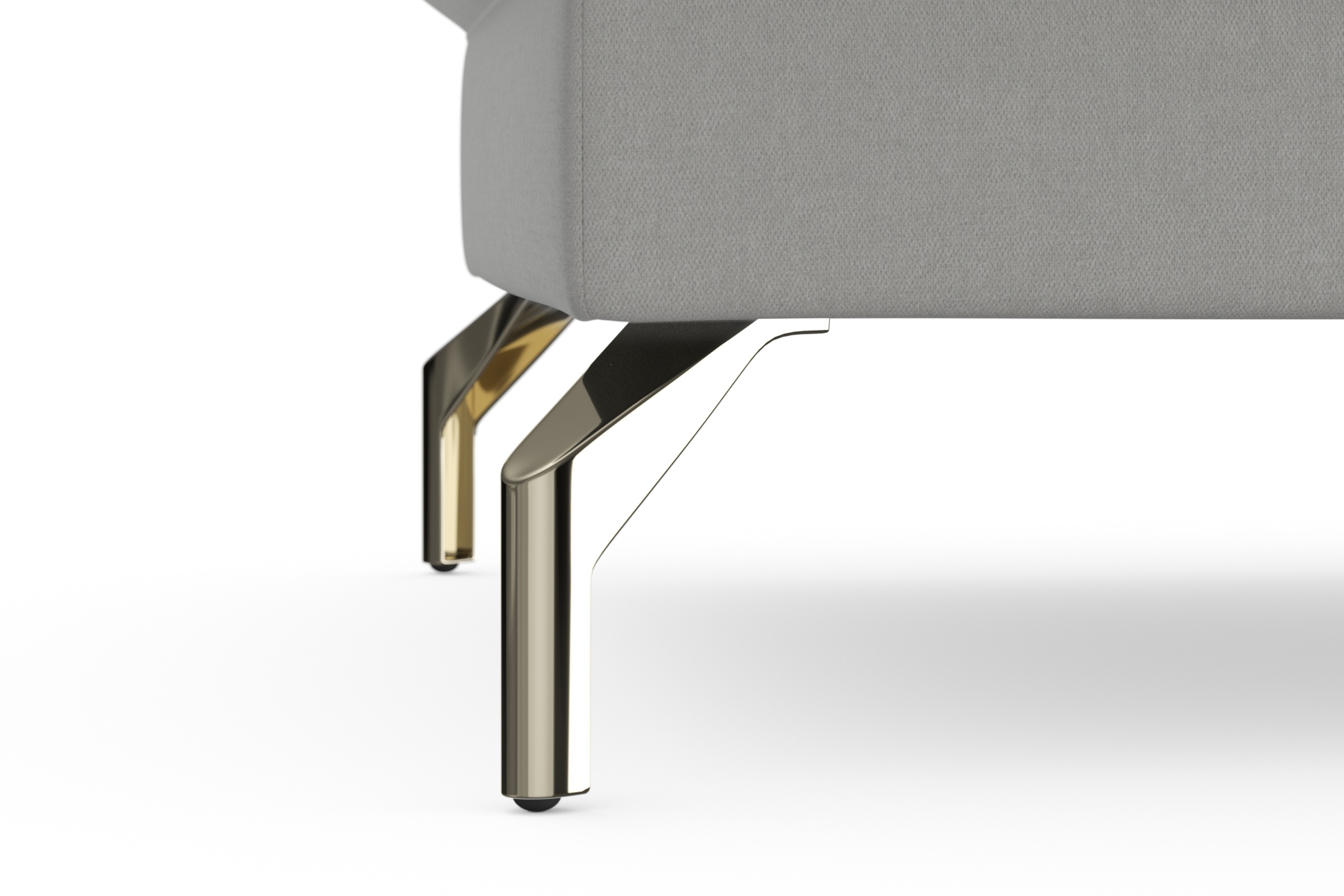 sit&more Hocker »Fashion«, inklusive Federkern, mit satinierten Nickelfüssen