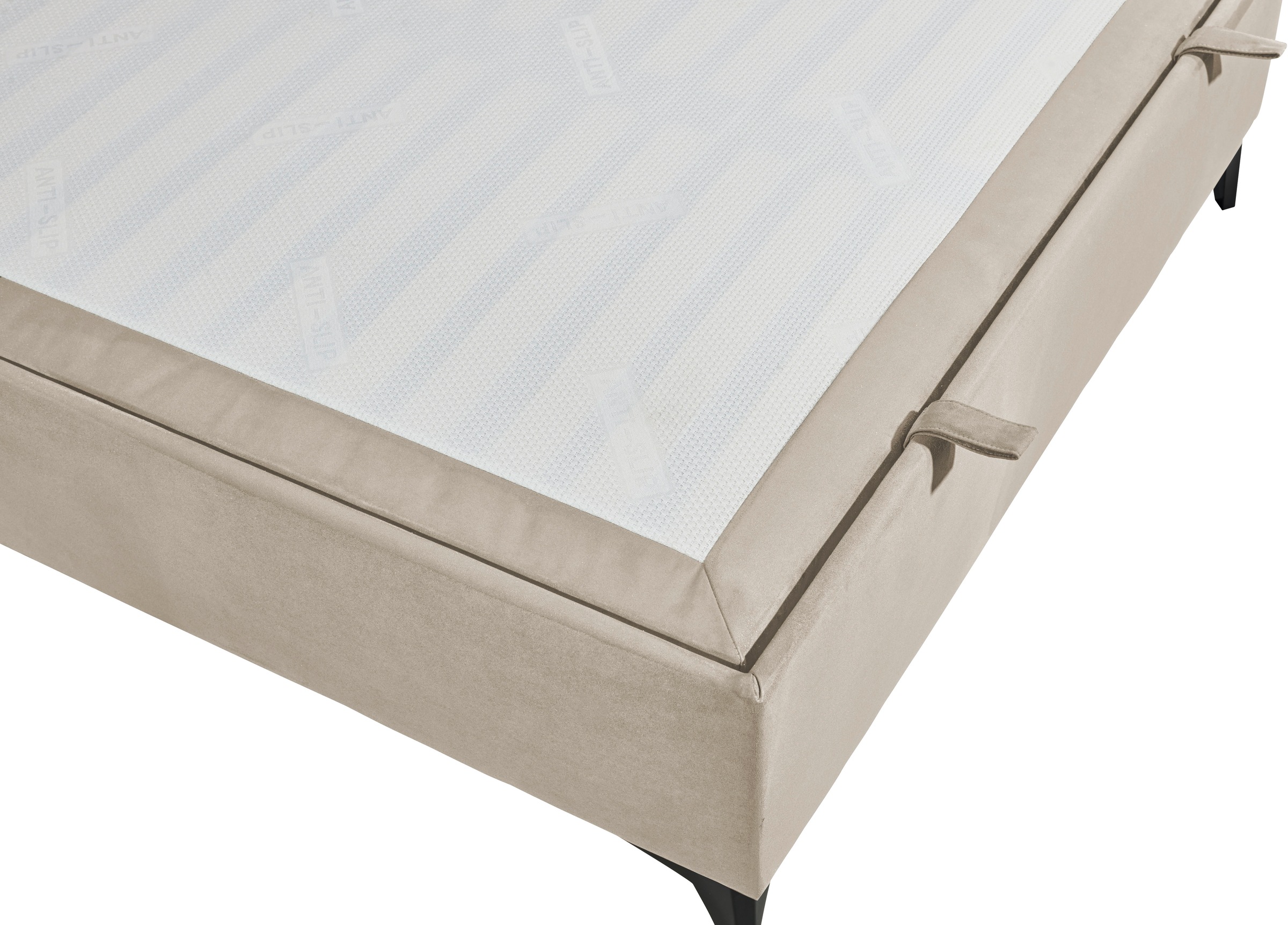 ED EXCITING DESIGN Boxbett »Monroe inkl. Bettkasten, erhältlich in den Breiten 120cm & 140cm«, Duo-Matratze - feste Seite mit Kokosmatte
