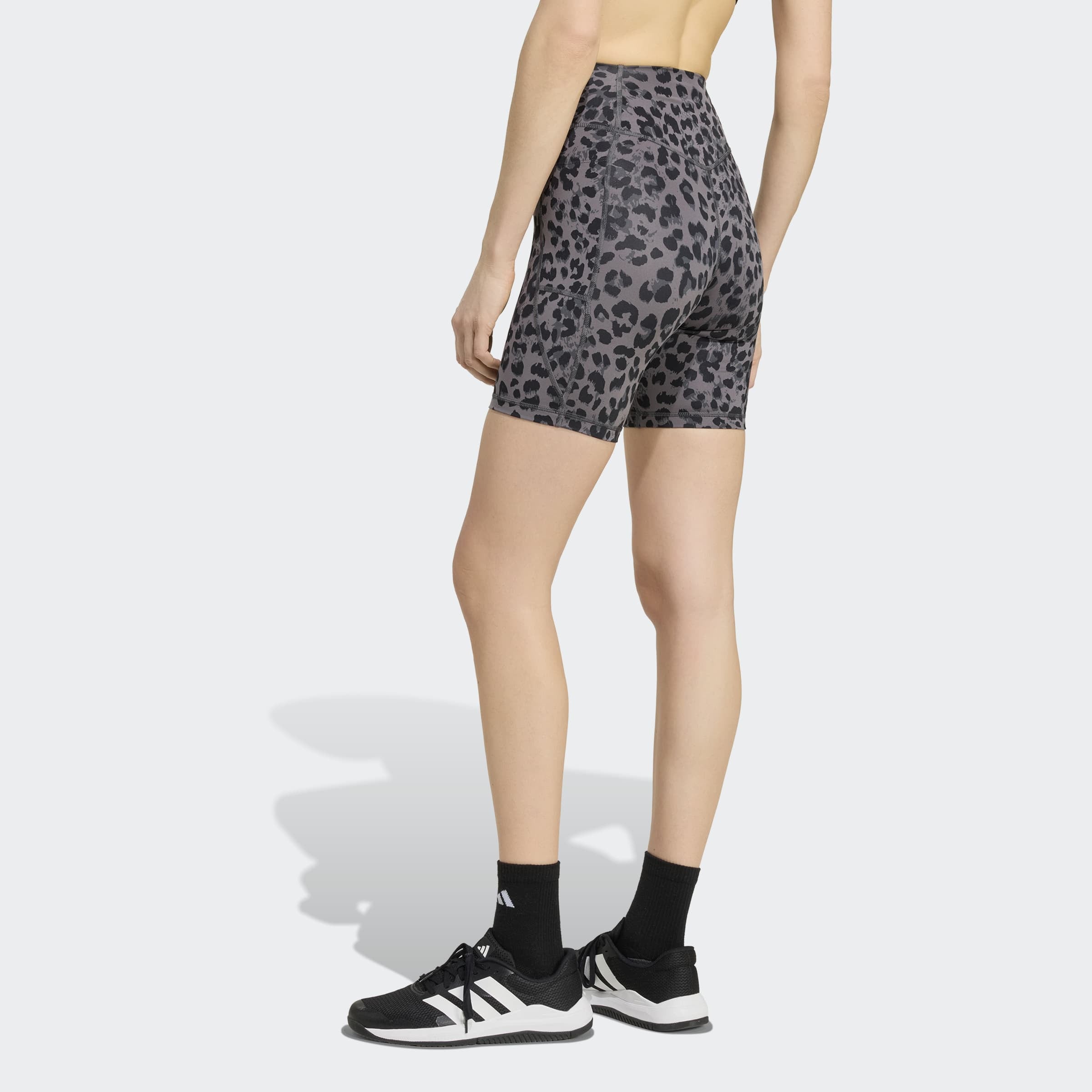 adidas Performance Short »OPTIME ESSENTIALS WORKOUT LEGGINGS, KURZ, LEOPARDENPRINT«
