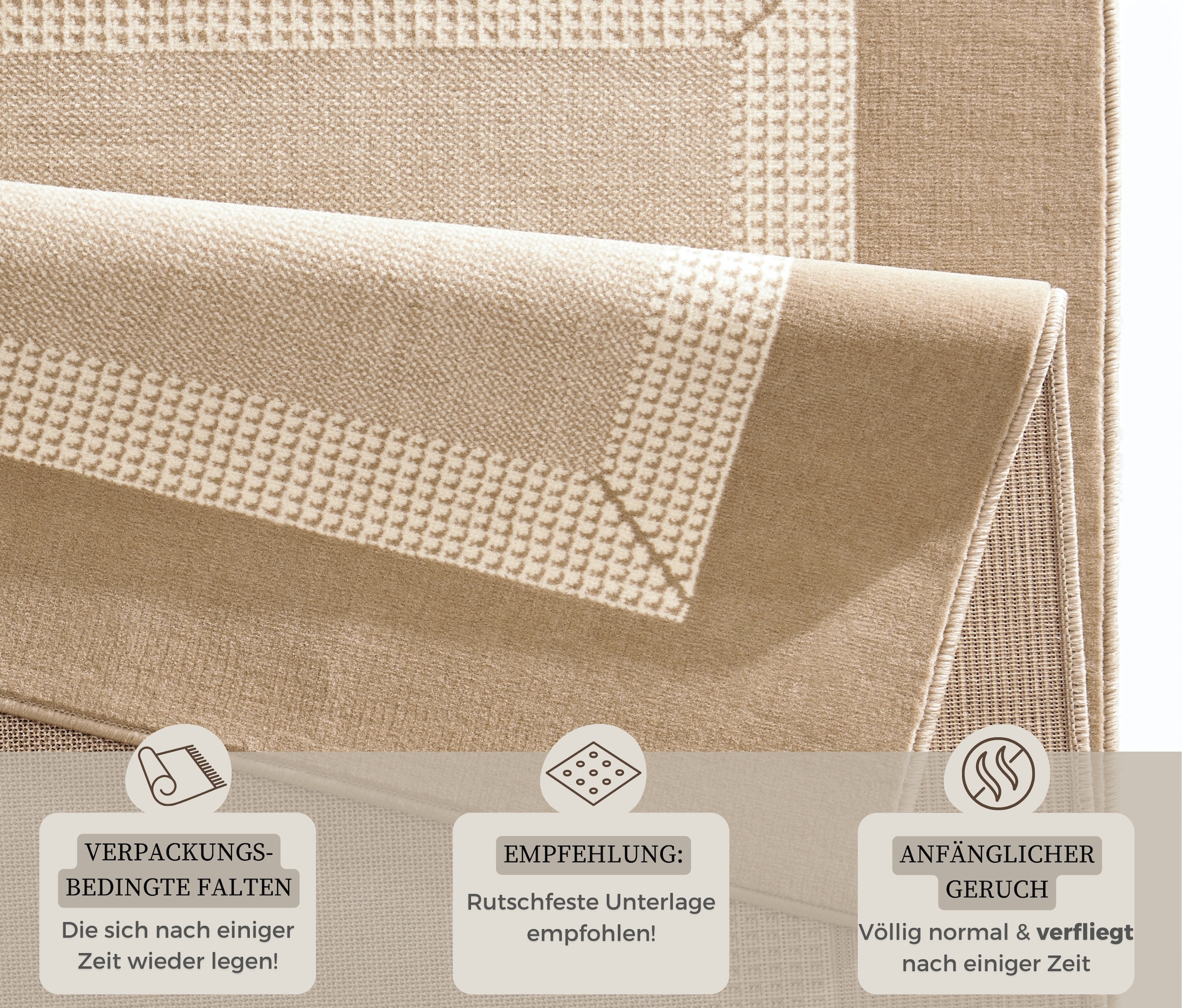 HANSE Home Teppich »Band«, rechteckig, 9 mm Höhe, Kurzflor, weich, Läufer Grössen, Wohnzimmer, Schlafzimmer, Esszimmer