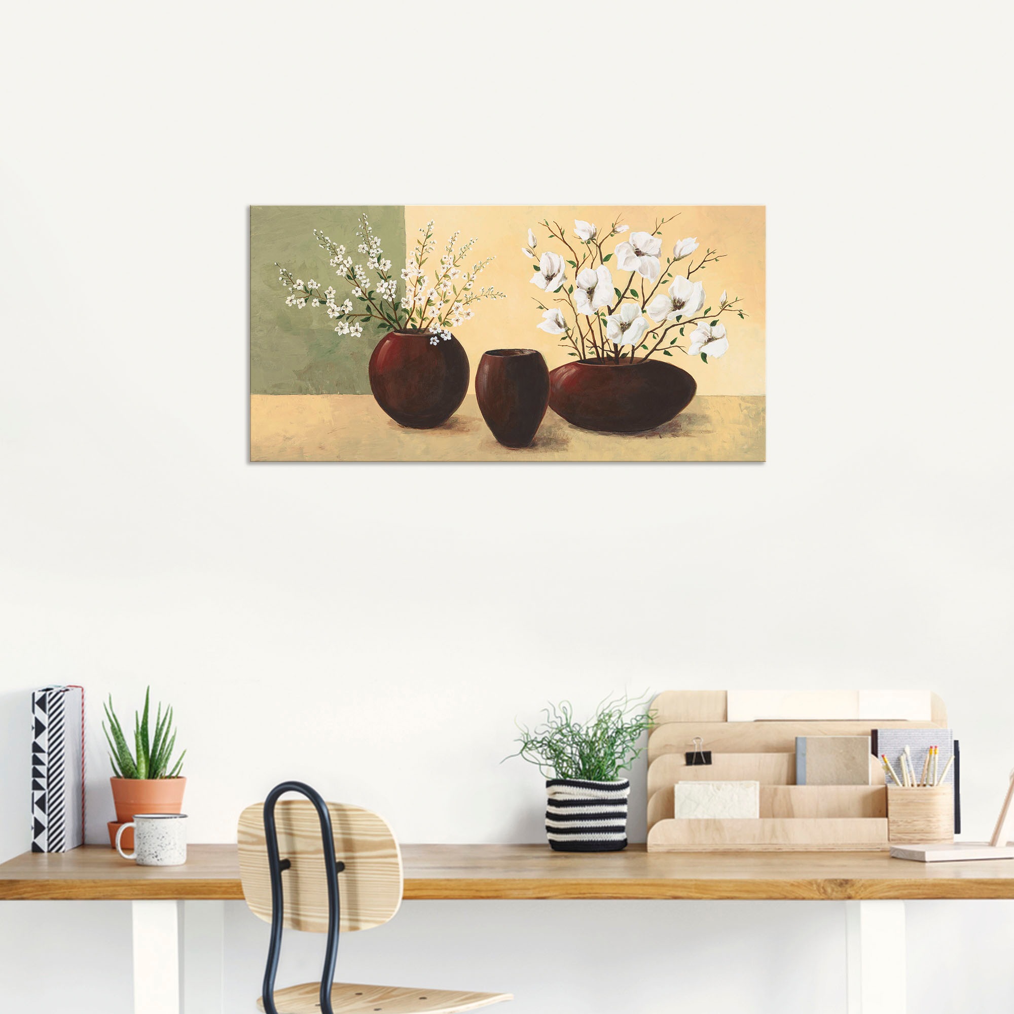 Artland Wandbild »Magnolien«, Vasen & Poster Alubild, kaufen als St.), versch. Wandaufkleber Leinwandbild, in (1 oder Grössen bequem Töpfe