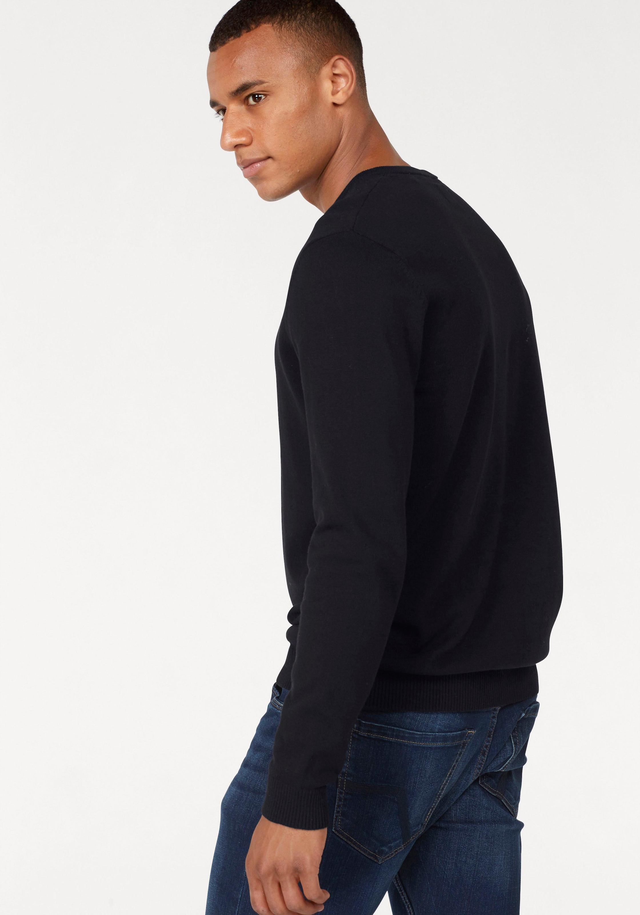 Jack & Jones V-Ausschnitt-Pullover »JJEBASIC KNIT V-NECK«