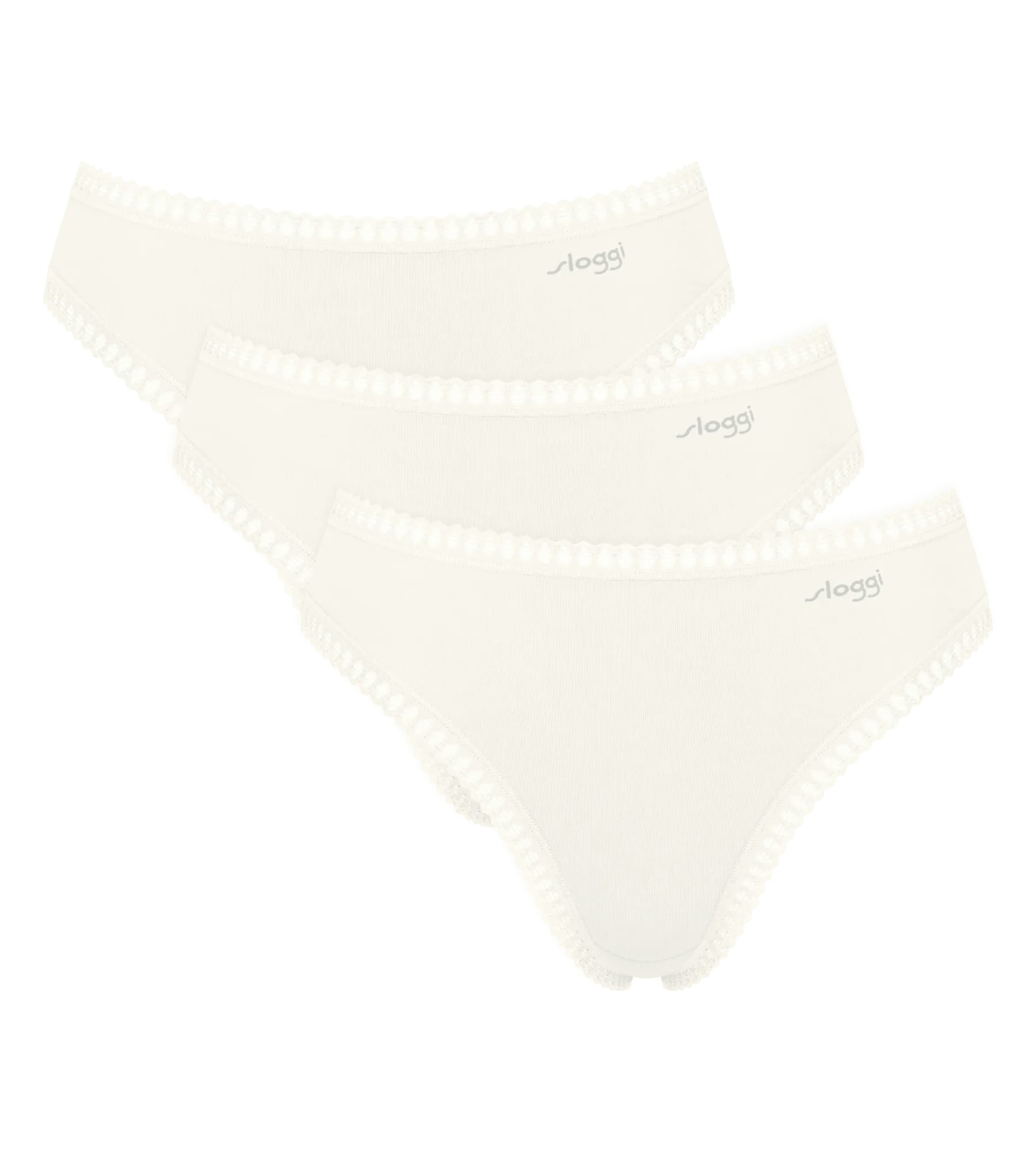 sloggi »GO Crush« avec détails en dentelle, lot multiple, taille haute à la jambe