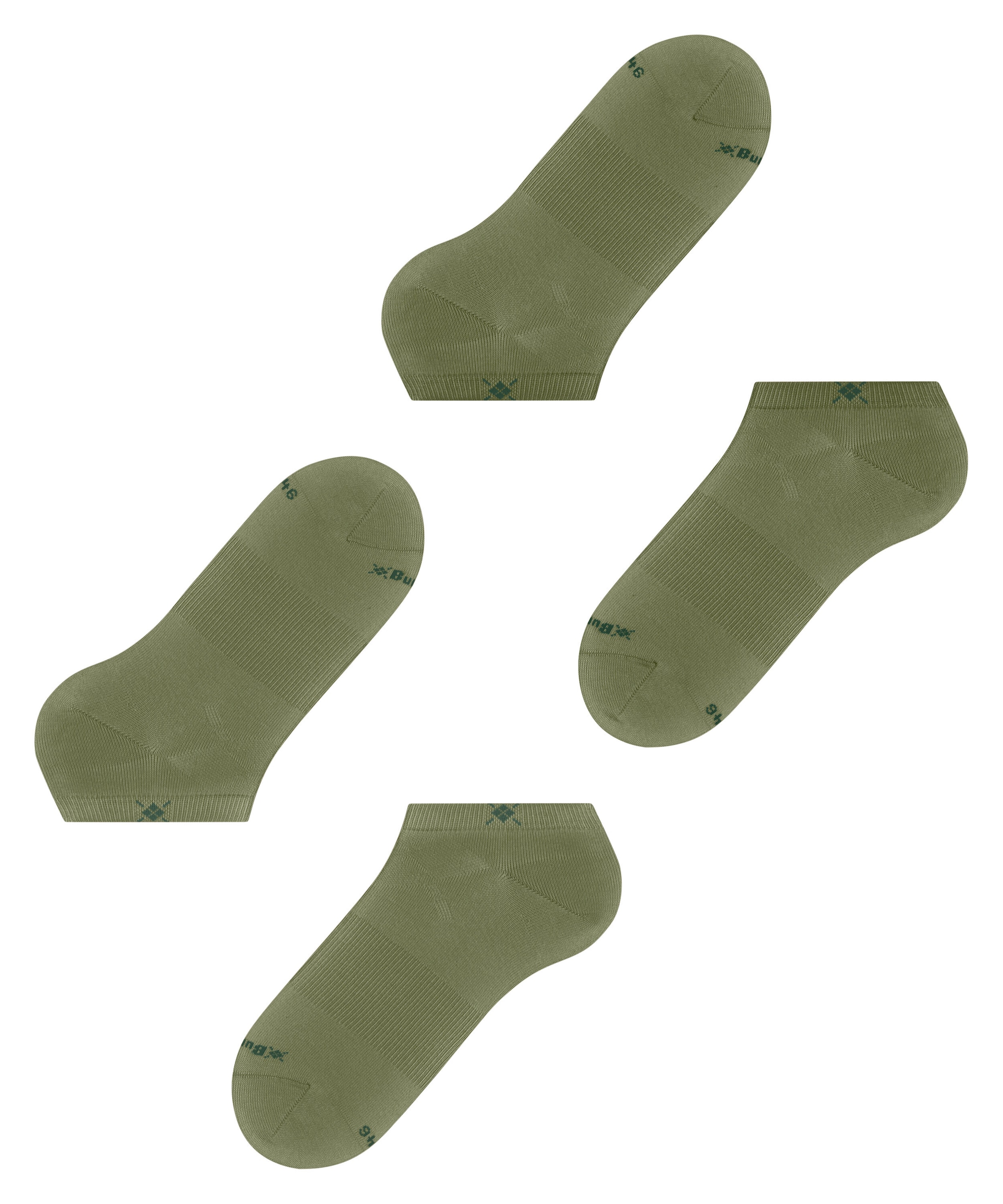 Burlington Chaussettes de baskets »Everyday« 2 paires,  uni, taille unique 40-46, logo Burlington tricoté