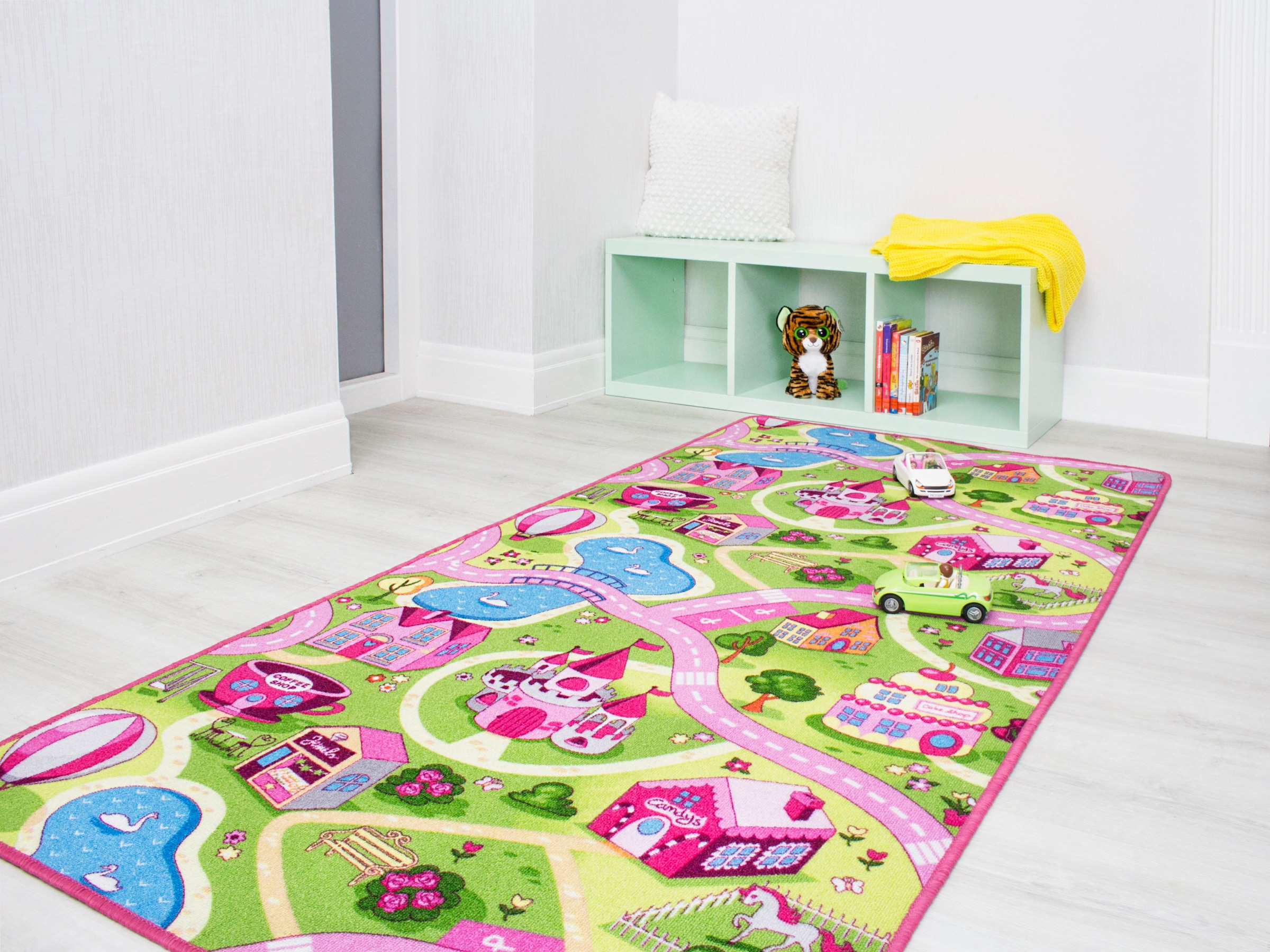 Andiamo Kinderteppich »Sweet Village«, rechteckig, Strassen-Spiel-Teppich, Strassenbreite: 6,0 cm, Kinderzimmer