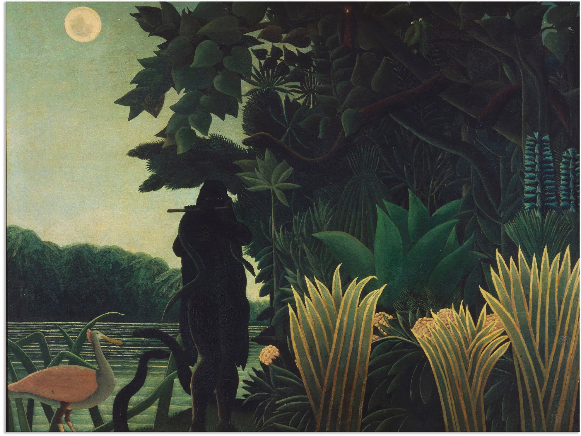 Image of Artland Wandbild »Die Schlangenbeschwörerin. 1907«, Wald, (1 St.), in vielen Grössen & Produktarten - Alubild / Outdoorbild für den Aussenbereich, Leinwandbild, Poster, Wandaufkleber / Wandtattoo auch für Badezimmer geeignet bei Ackermann Versand Schweiz