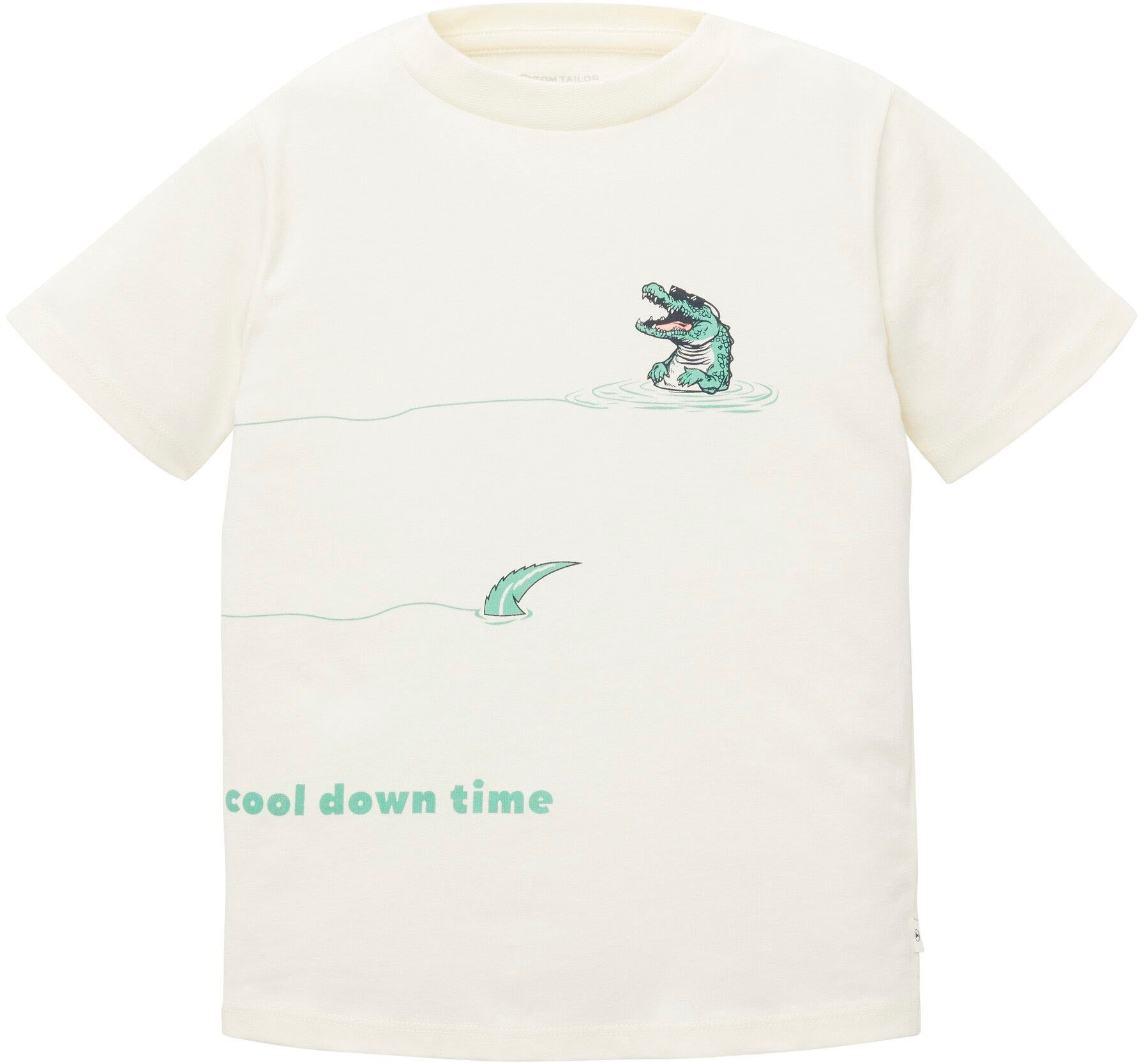 Modische TOM TAILOR T-Shirt, mit einem Schriftzug ohne Mindestbestellwert  shoppen