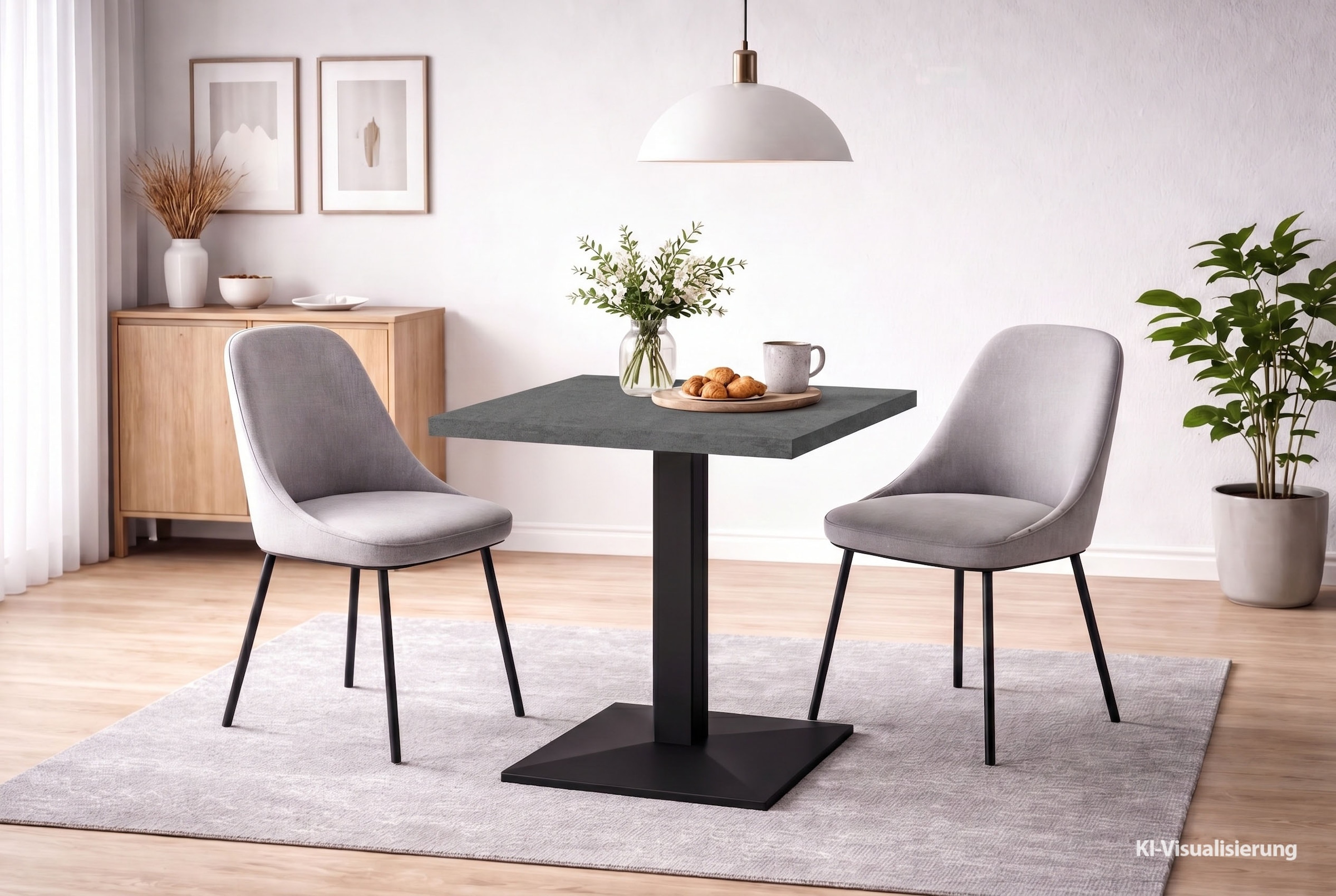 Mäusbacher »Big Bistro Metall« Structure en colonnes carrées, plateau rectangulaire LPH 70x75x70 cm