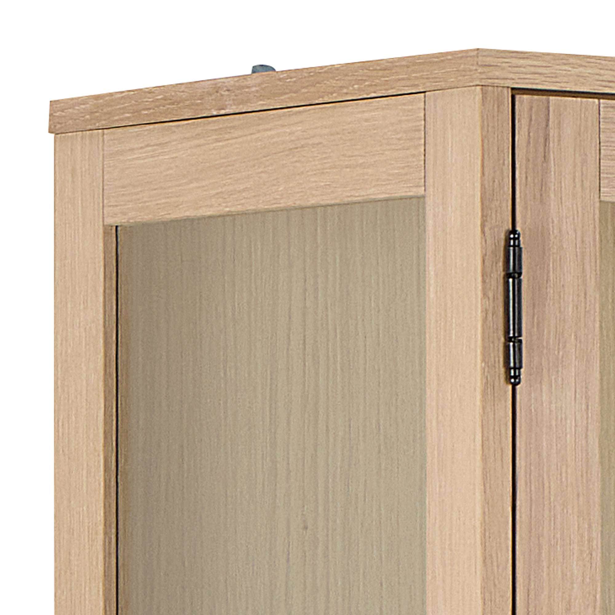ACTONA GROUP Vitrine »Marte« ölbehandeltes Eiche Furnier, 2 Türen, klar Glas, 94x40x192 cm