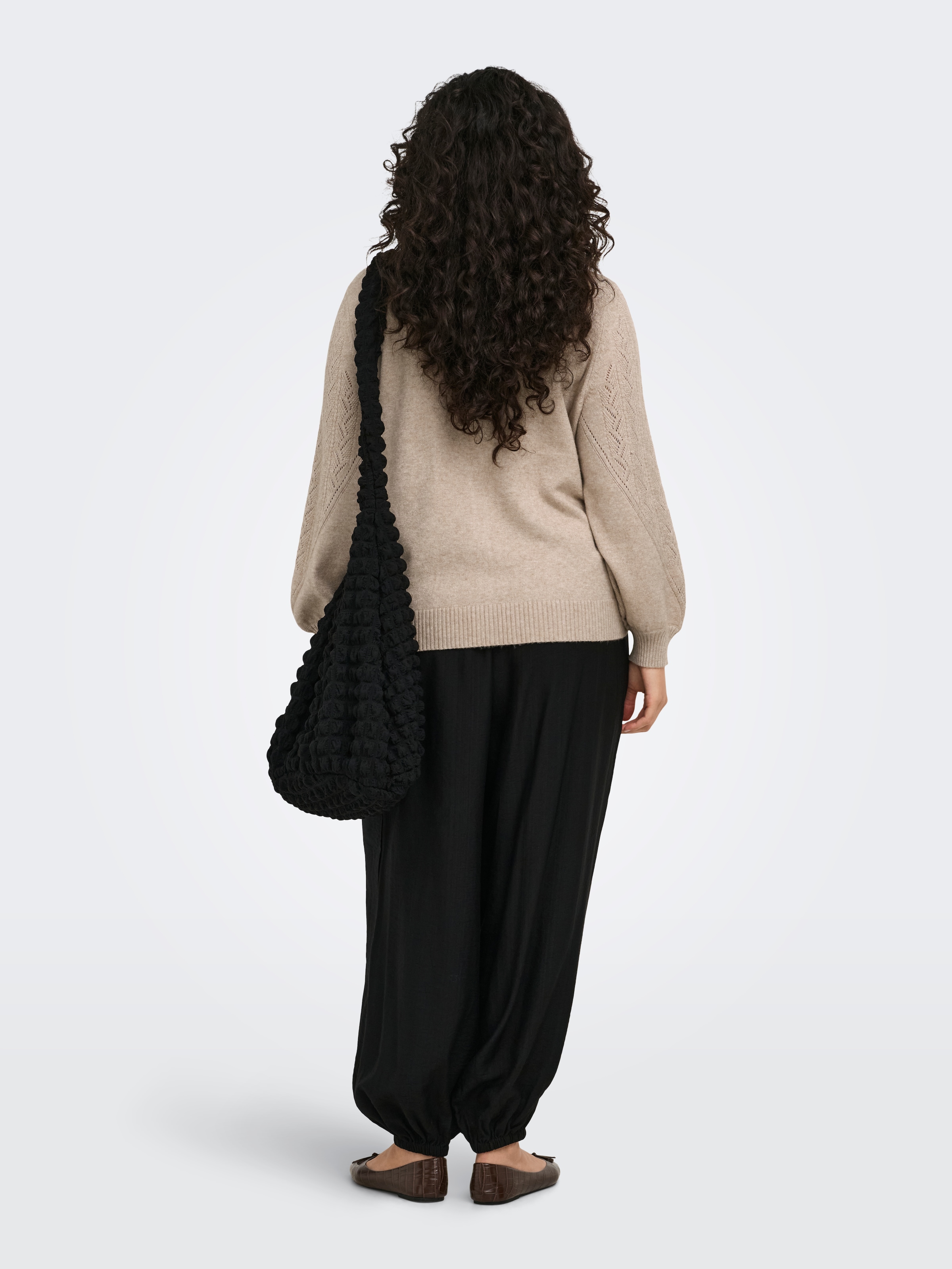 ONLY CARMAKOMA Strickjacke »CARPRINCESS LS O-NECK CARDI NOOS« Viskosemischung