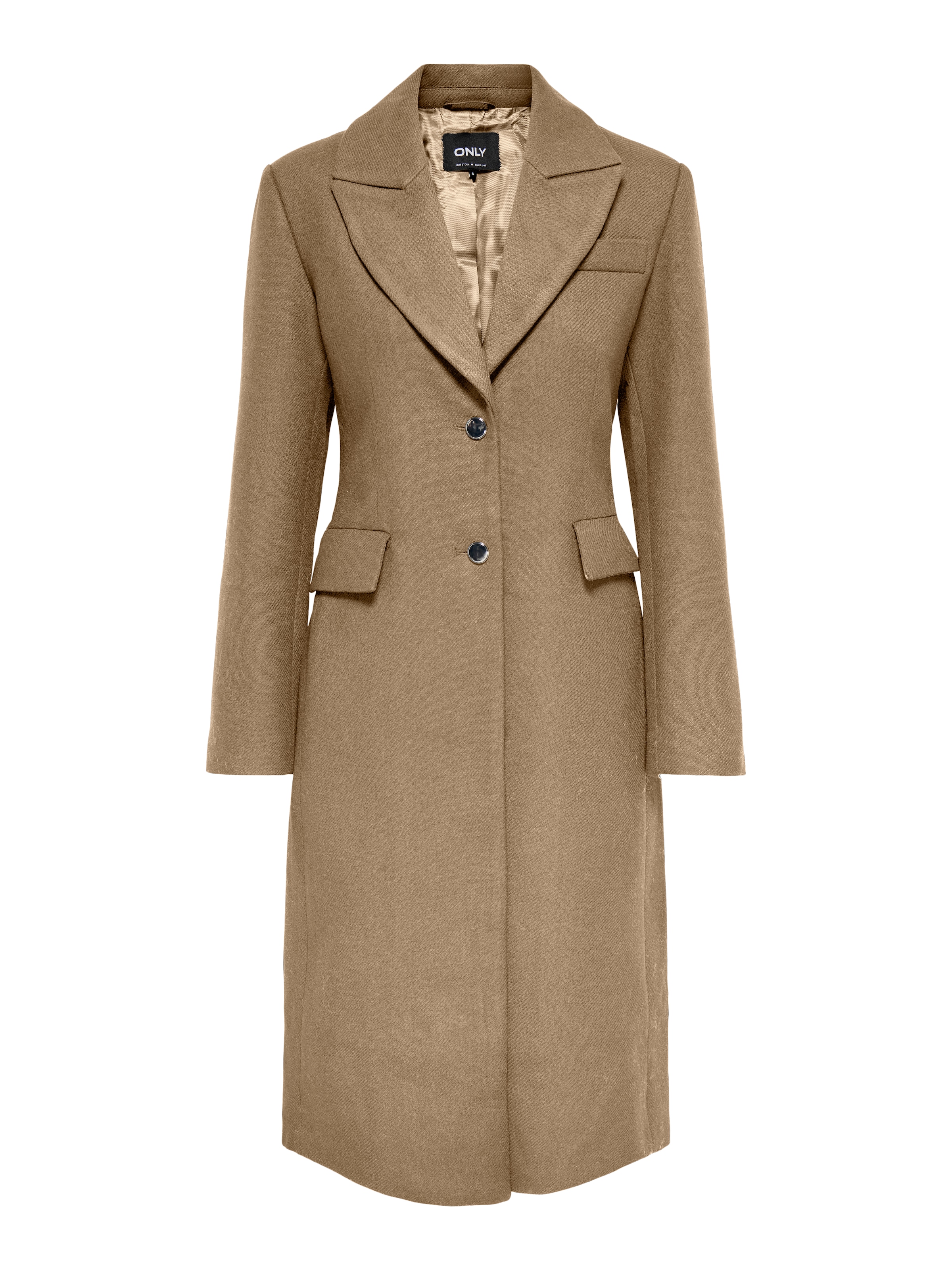 Image of ONLY Langmantel "ONLROSA LONG COAT CC OTW" Materialmix mit Wolle
