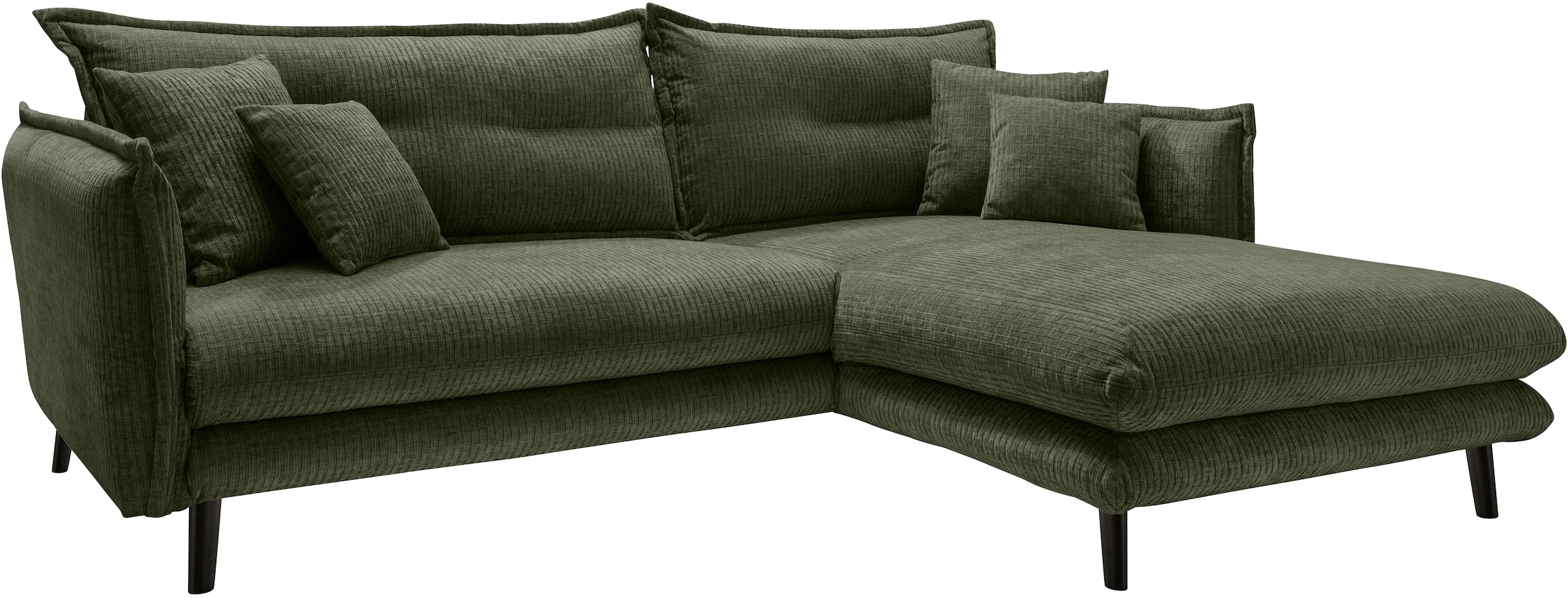 Home affaire Canapé d'angle »Lazio modernes Design, bequem, schmale Armlehnen, OTTOs Choice« zwei verschiedene Fussfarben wählbar