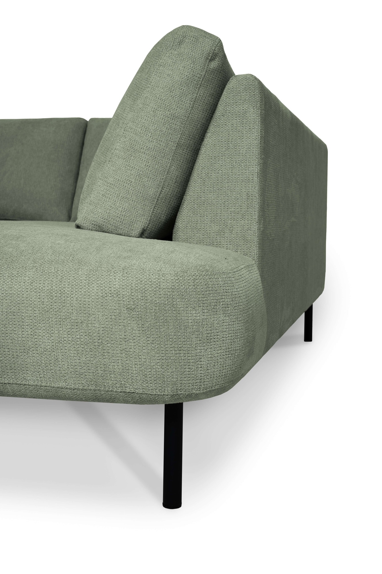 GOODproduct Wohnlandschaft »Cesola« in weichem Chenille-Stoff, Breite 327 cm, mit schwarzen Metallfüssen