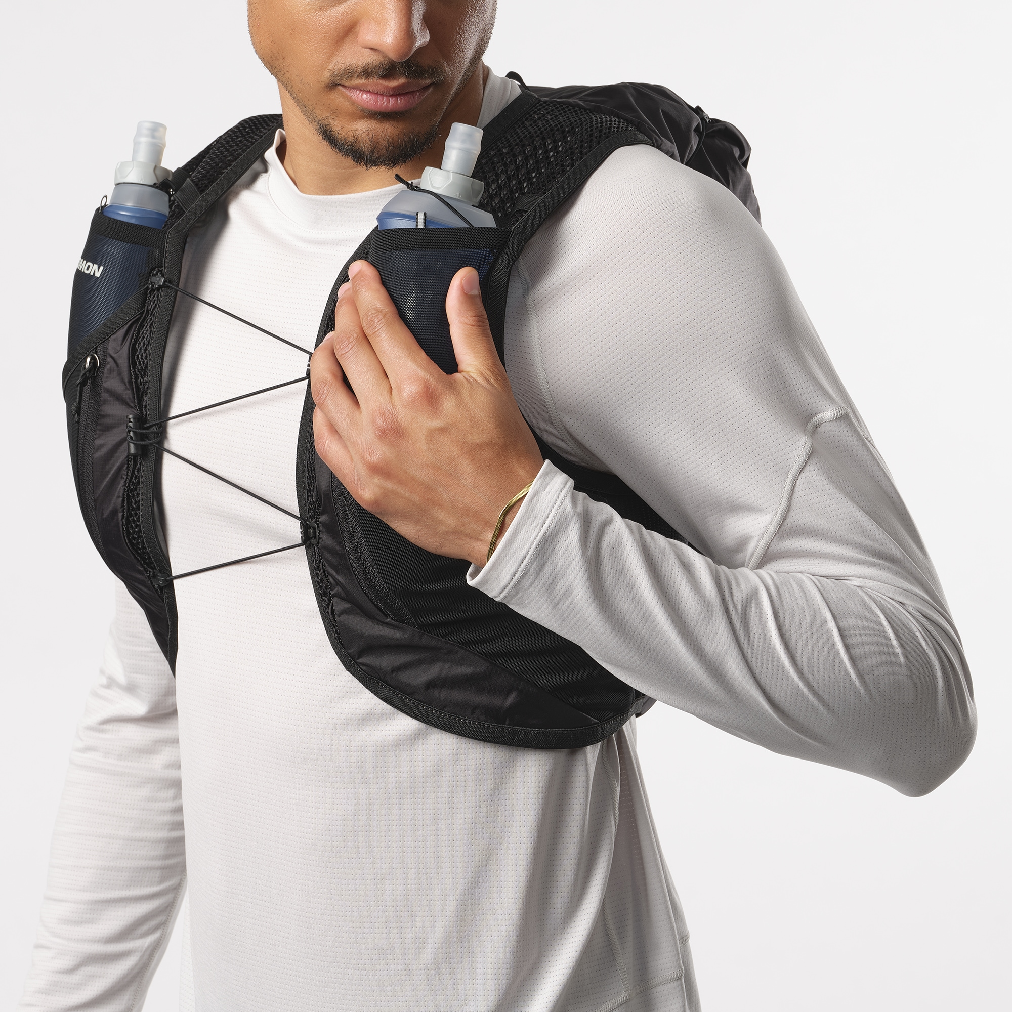 Salomon Trinkrucksack »ACTIVE SKIN 12«, Rucksack / Laufweste mit Flasks Unisex